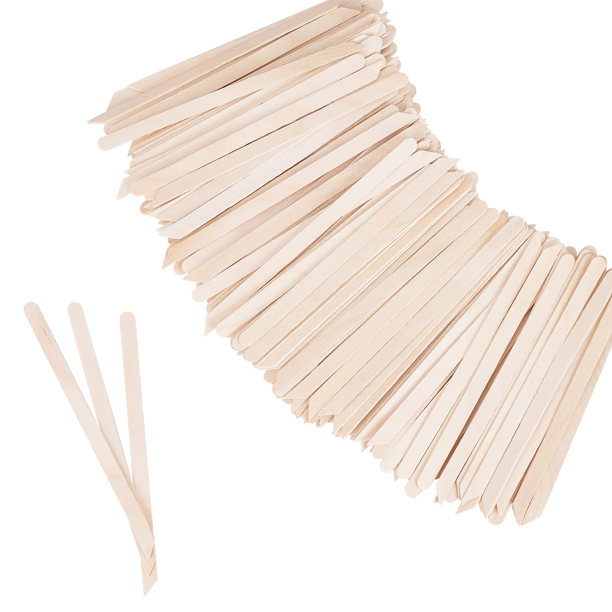Mibly Wooden Wax Sticks - Eyebrow Lip Nose Small Waxing Applicator Sticks for Hair Removal and Smooth Skin - Spa and Home Usage (Pack of 200)