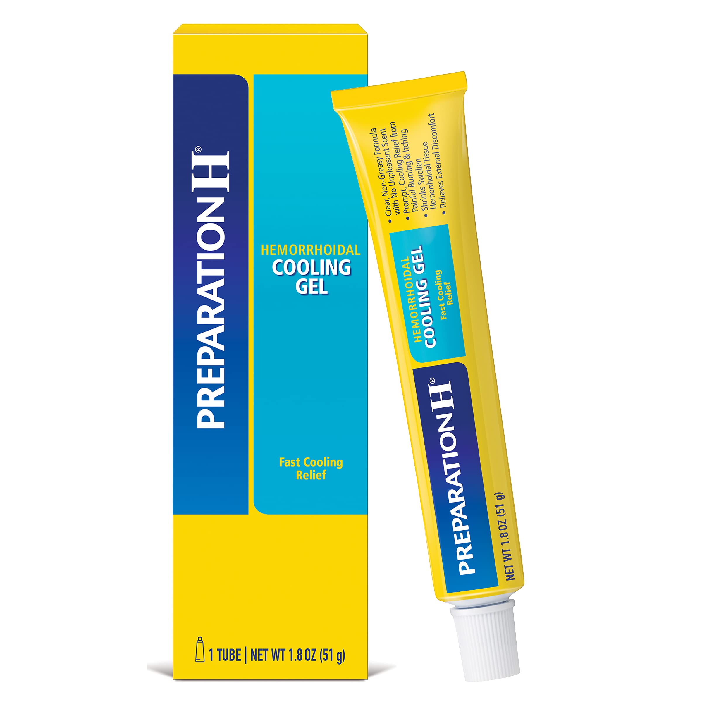 Preparation H Hemorrhoid Cooling Gel with Aloe - Fast Relief, 1.8 Oz Tube