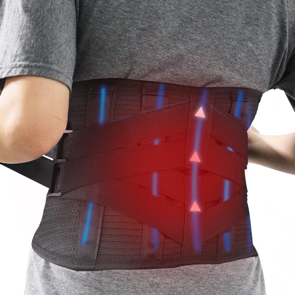 Back Brace for Lower Back Pain Relief with 7 Stays, Ultra-Breathable Back  Suppor