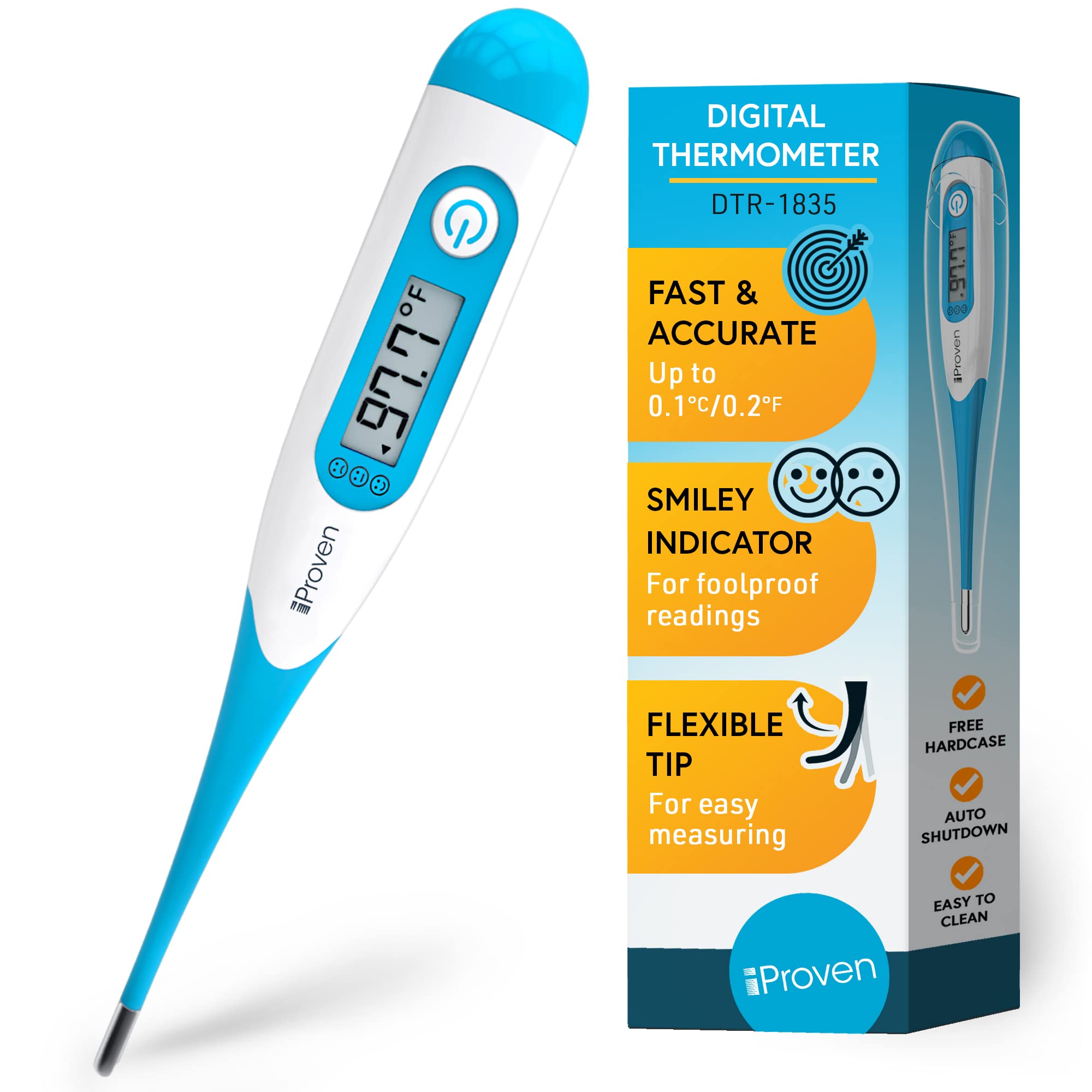 iProven DTR-1221A Oral Thermometer with Flexible Tip
