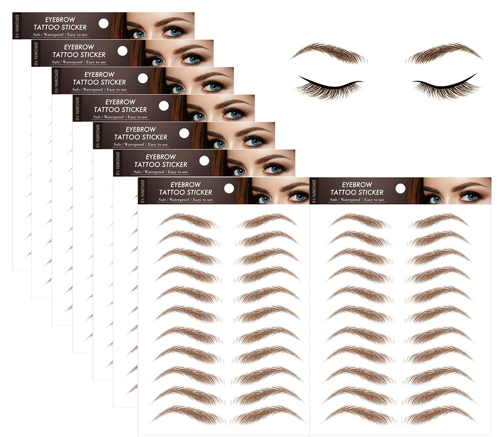 Eyebrow Tattoo Stickers 4d Hair Like Authentic Eyebrows Brown Imitation Ecological Lazy Natural 