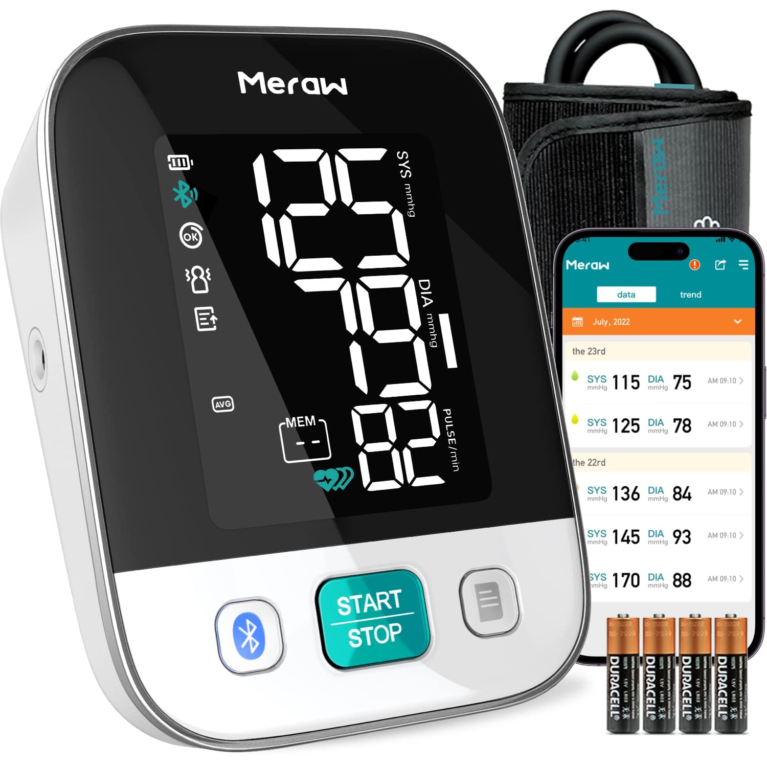  Meraw Blood Pressure Monitor Adult Cuff, Blood