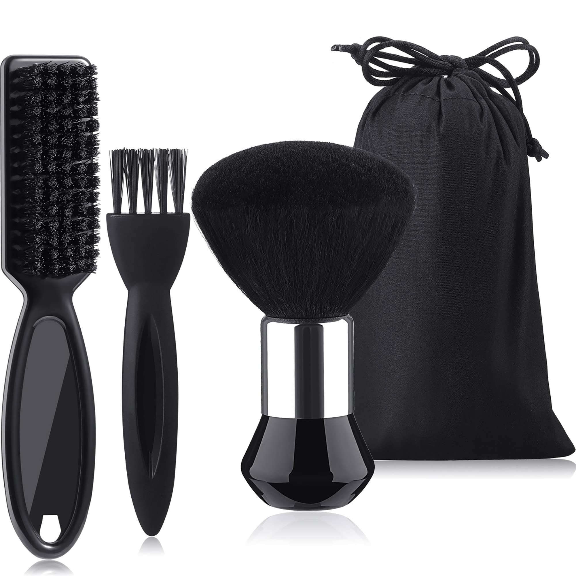 2PCS Barber Brush Set Hairdresser Blade Clean Brush Neck Duster Brushes  Clipper Cleaning Brush Styling Brush Tool