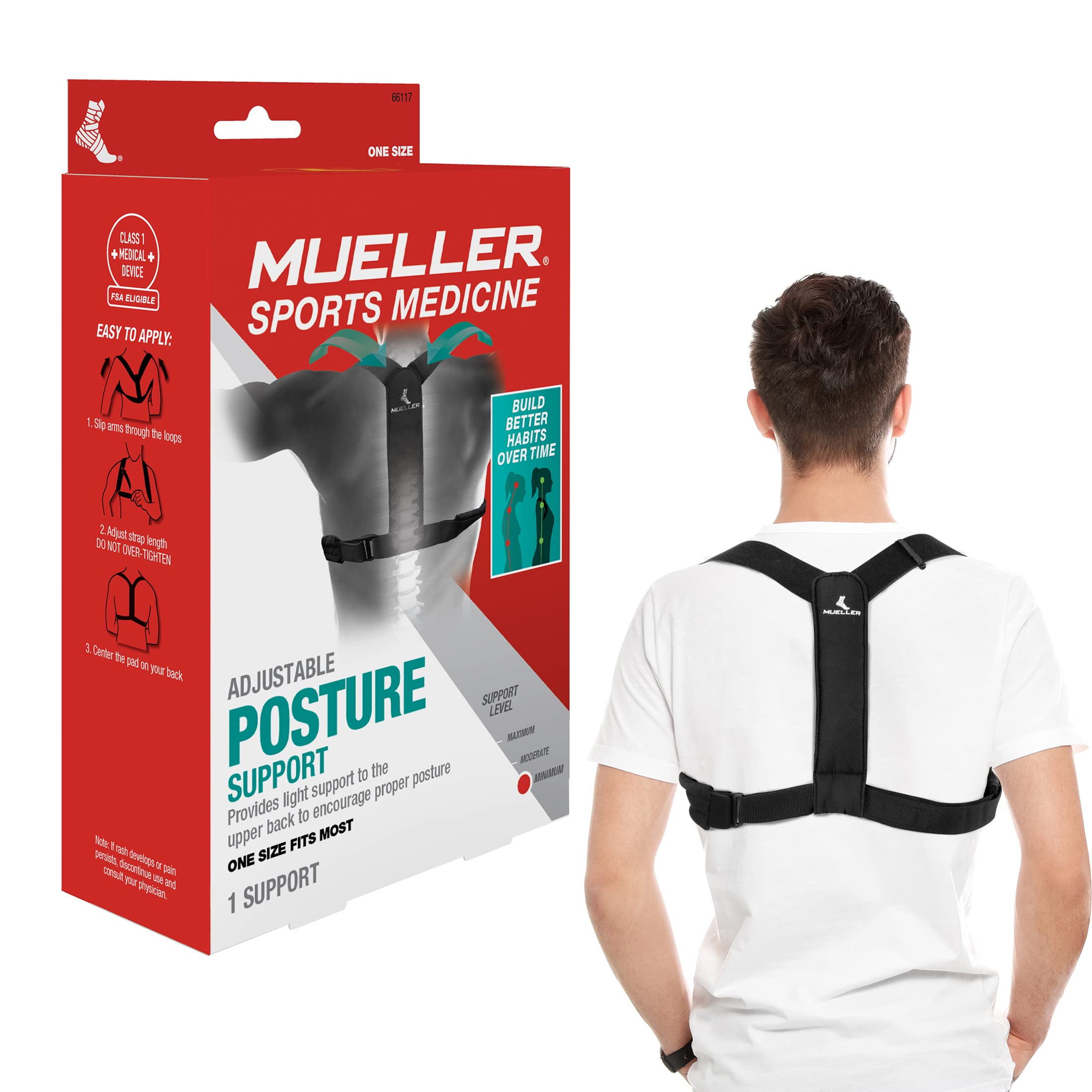 Posture Correction Straightener Shoulder Back Posture Bandage Adjustable  Size Back Bandage For Men And Women Posture Corrector Posture Trainer,  Padded Straps 