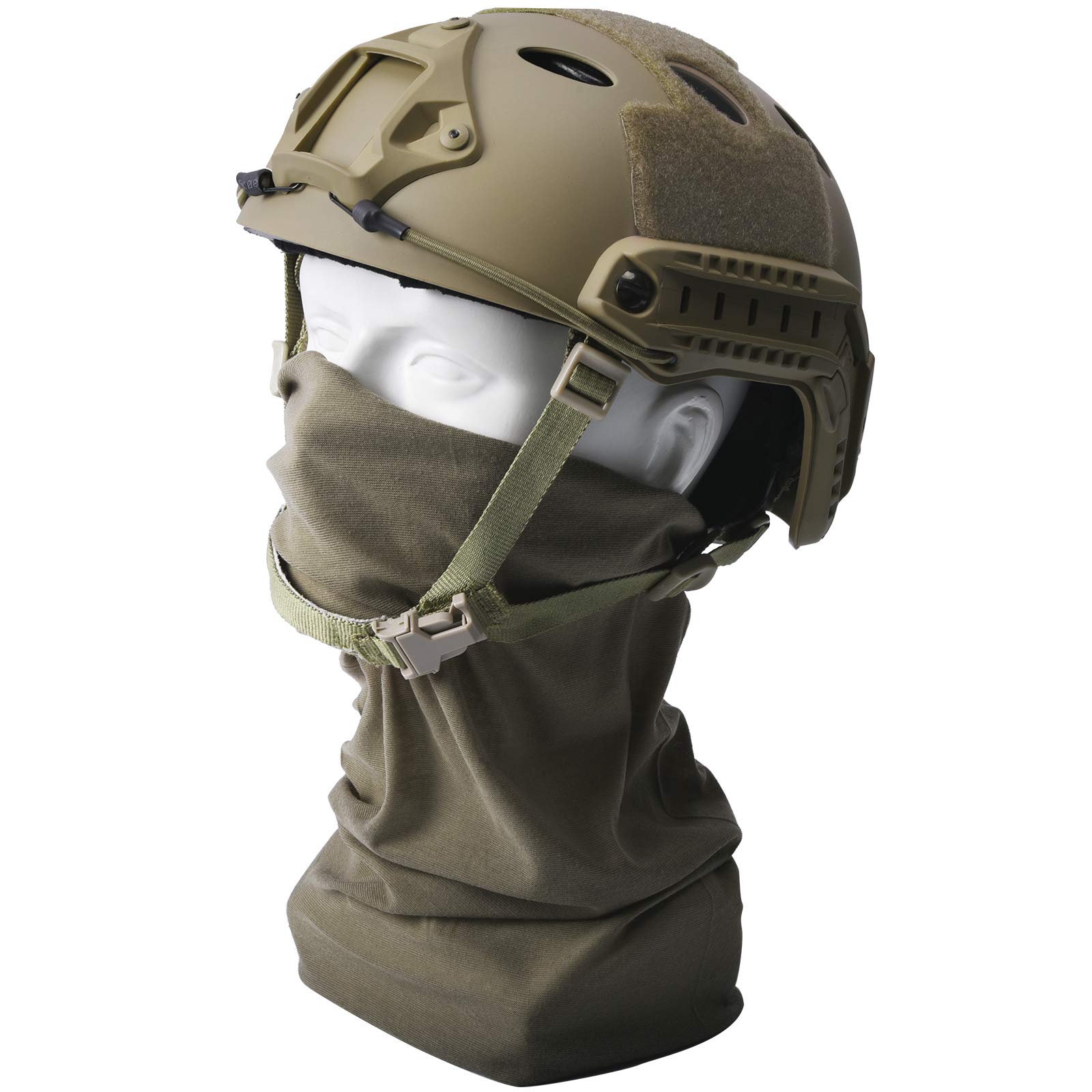 Casque Tactical Airsoft Paintball Fast Base Jump Ajustable Tan