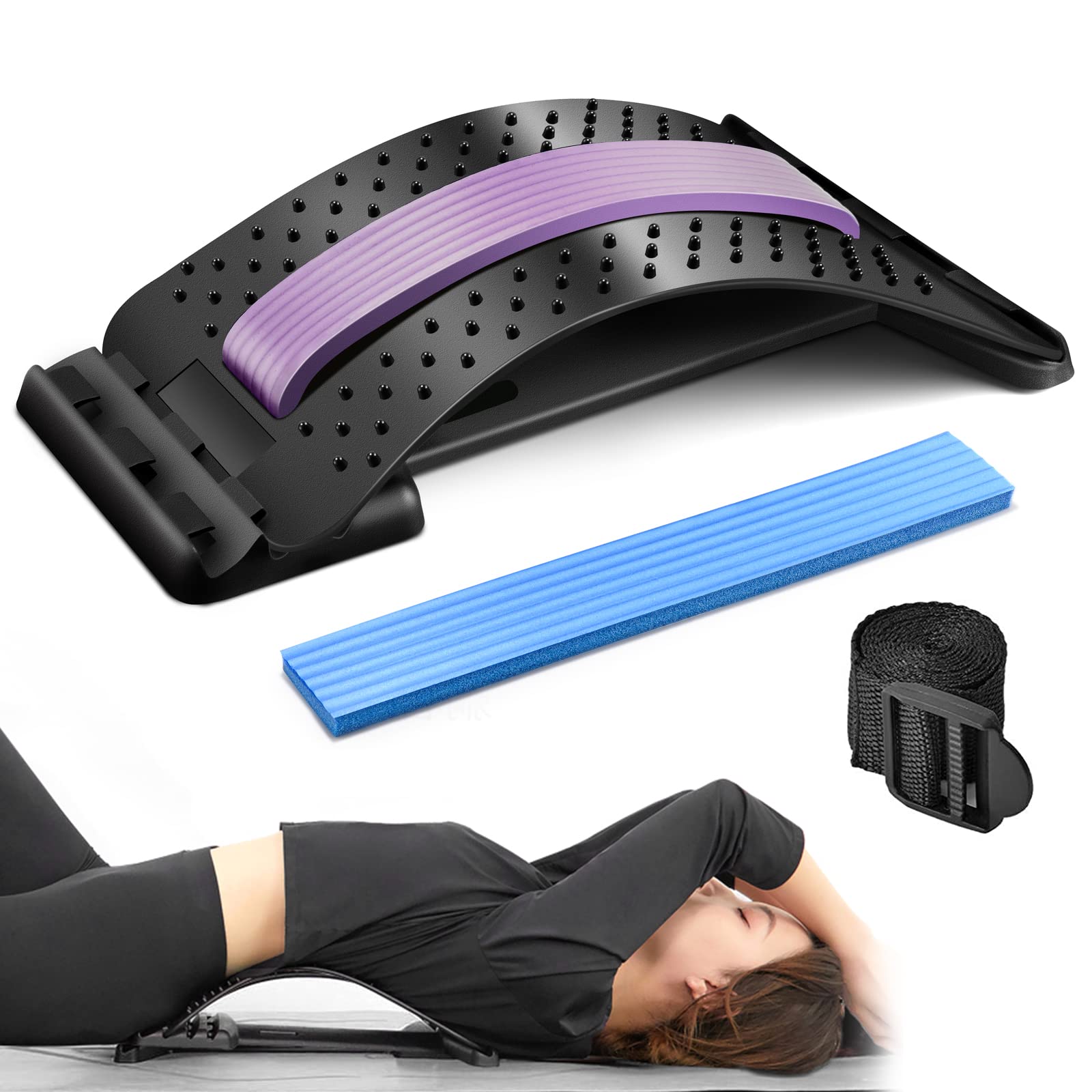 Multi-Level Back Stretching Device Back Massager Stretcher Equipment Pain  Relief 