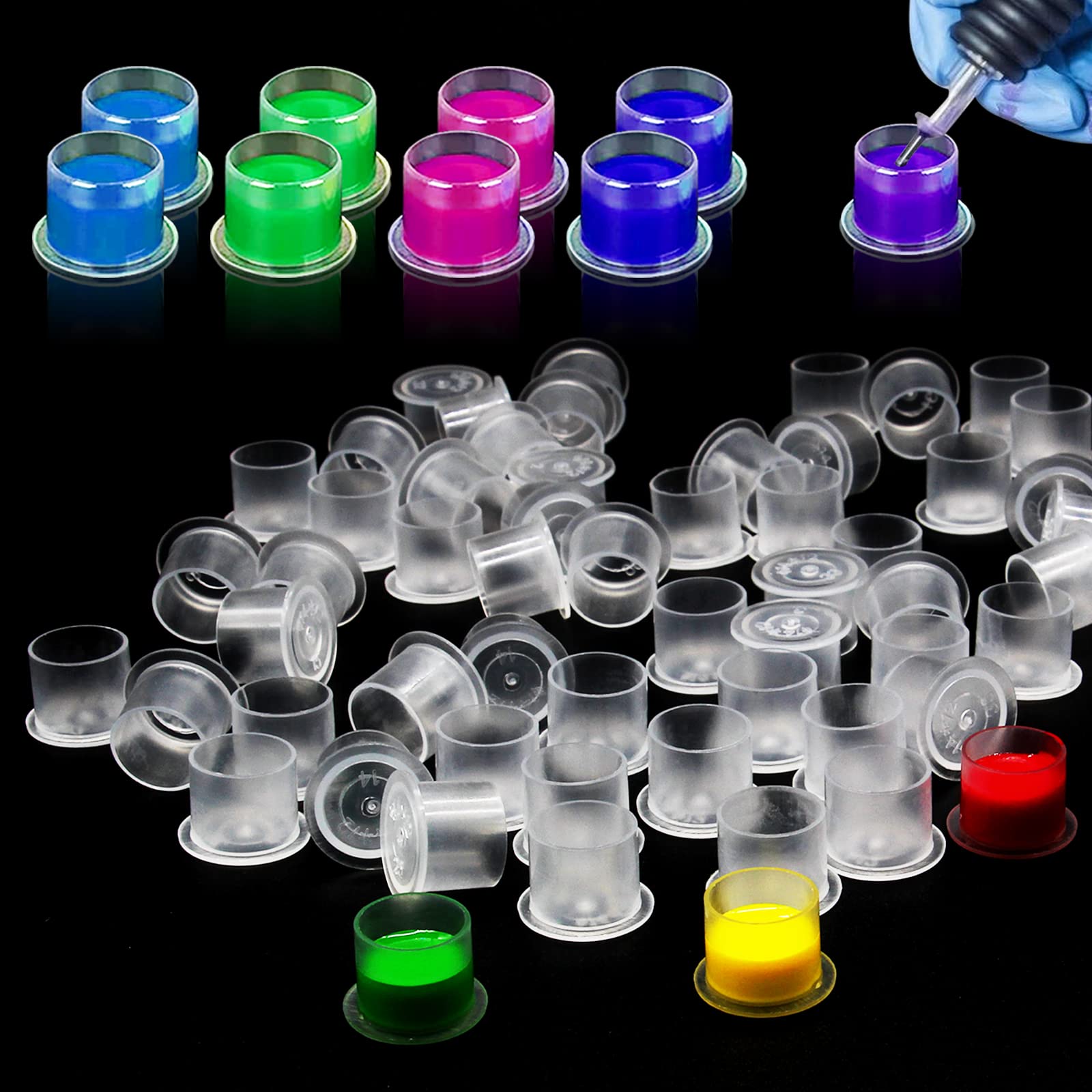 Buy Tattoo Gizmo Plastic Tattoo Ink Cups, L Size - Pack Of 100 Pieces  Online at Best Prices in India - JioMart.