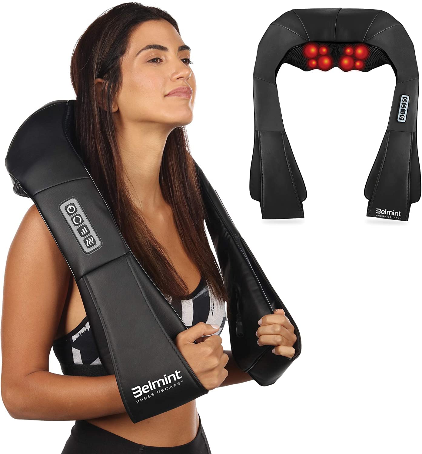 Back Massager,with Heat,Shiatsu Back and Neck Massager with Deep