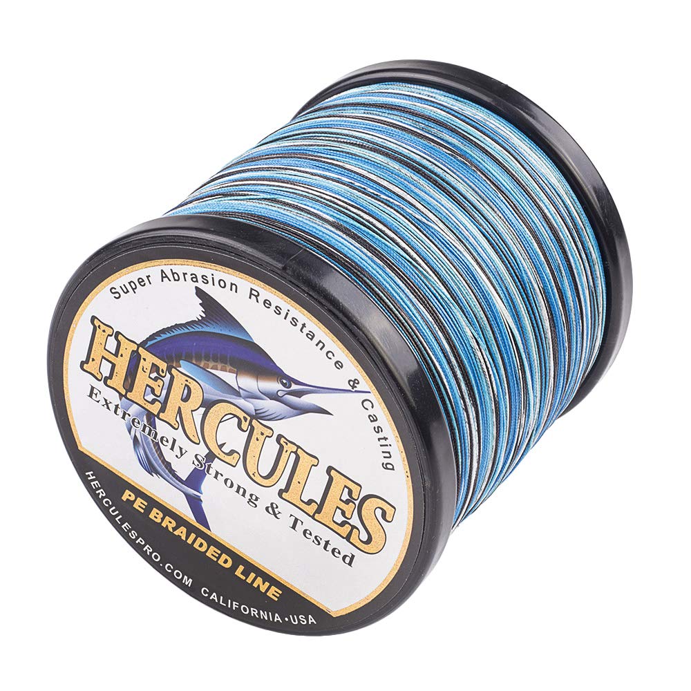 550yds (500m) BLUE SUPERLINE BRAID 25lb test Braided Fishing Line Bass Pike  Tuna
