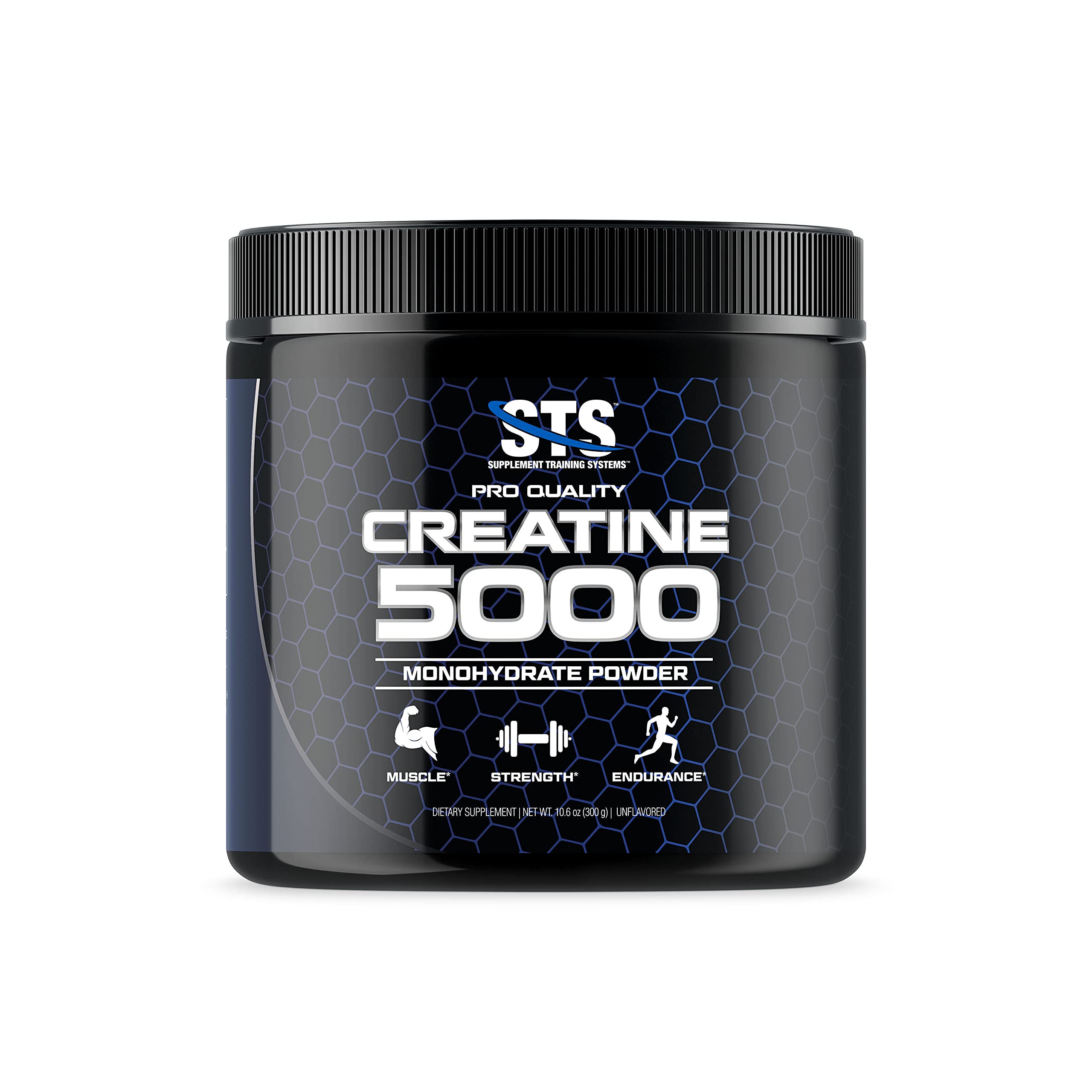 STS Creatine 300 Grams - 100% Pure Raw Creatine Monohydrate Powder, Keto Friendly - 60 Servings