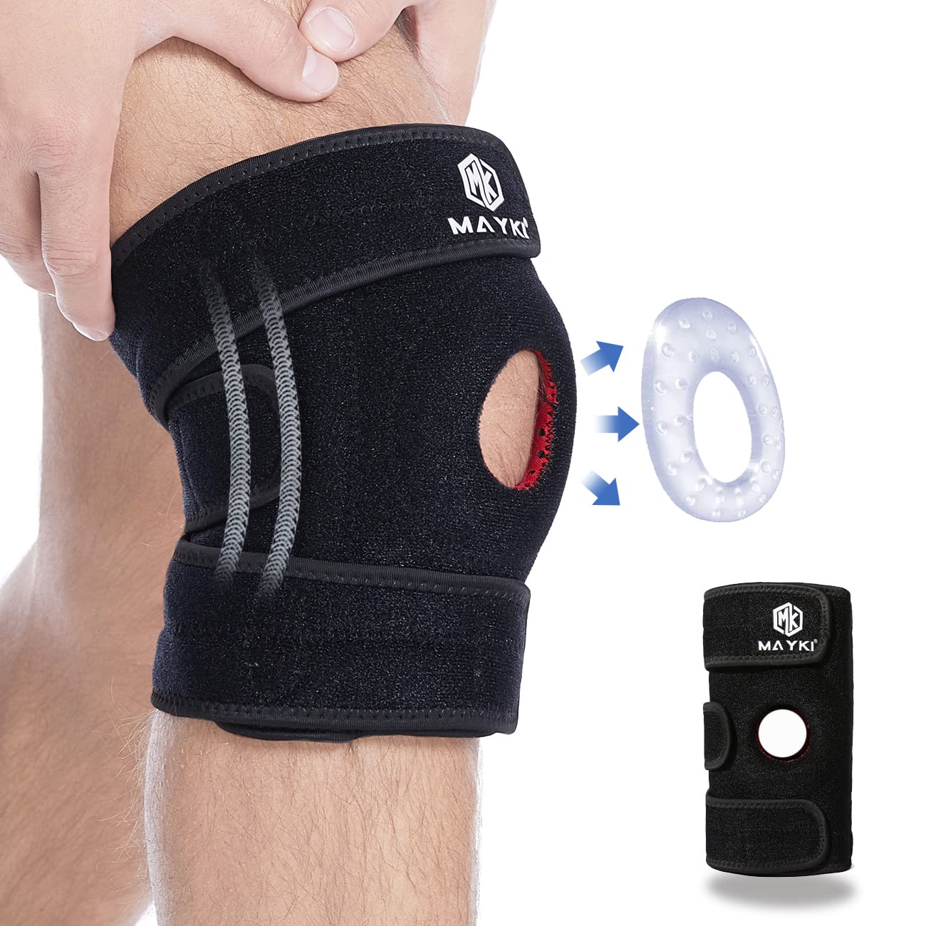 3 Strap Knee Brace Stabilizer Wrap Support Guard Patella Arthritis  Adjustable