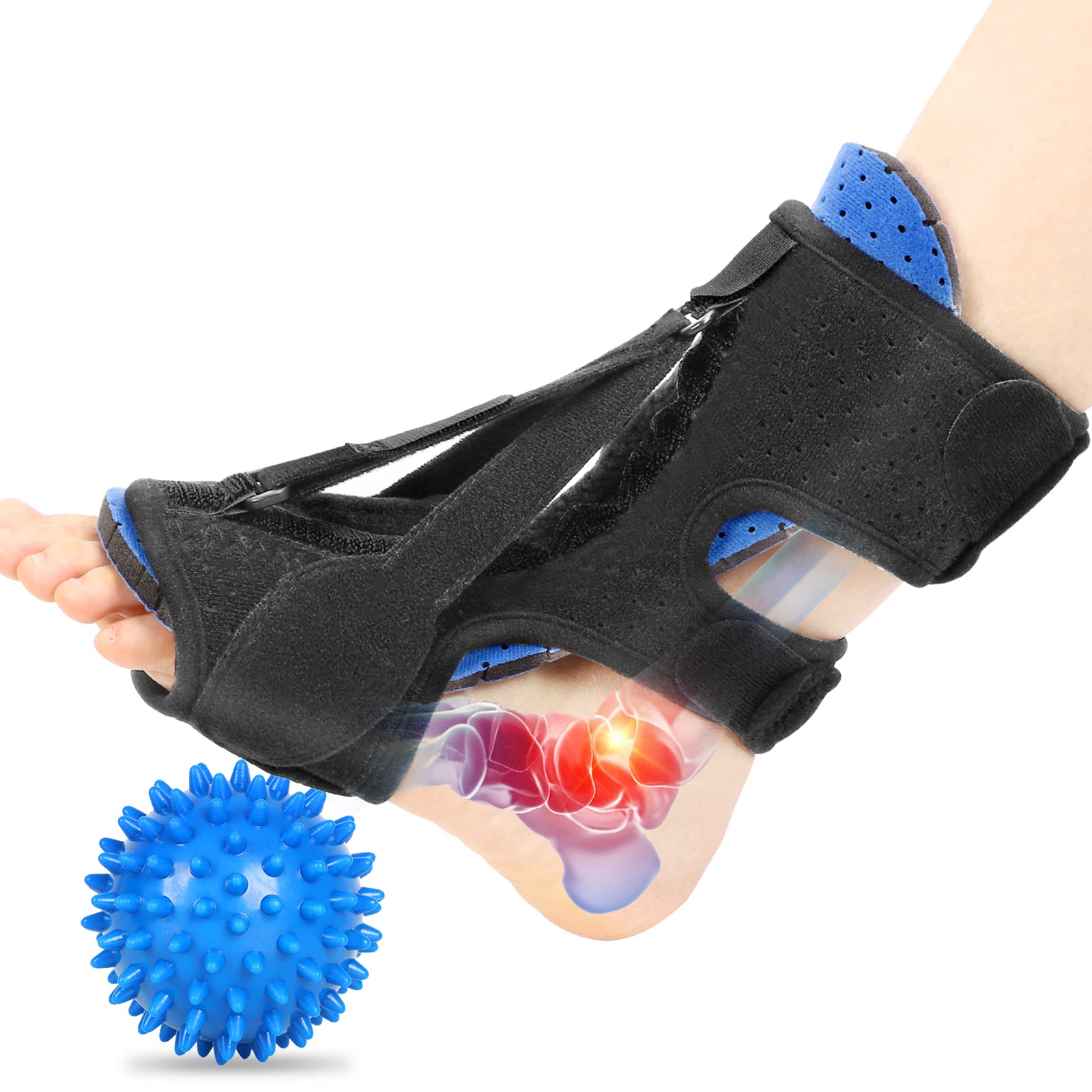 Adjustable Fit Heel Pain Relief Plantar Fasciitis Night Splint Foot Drop  Brace