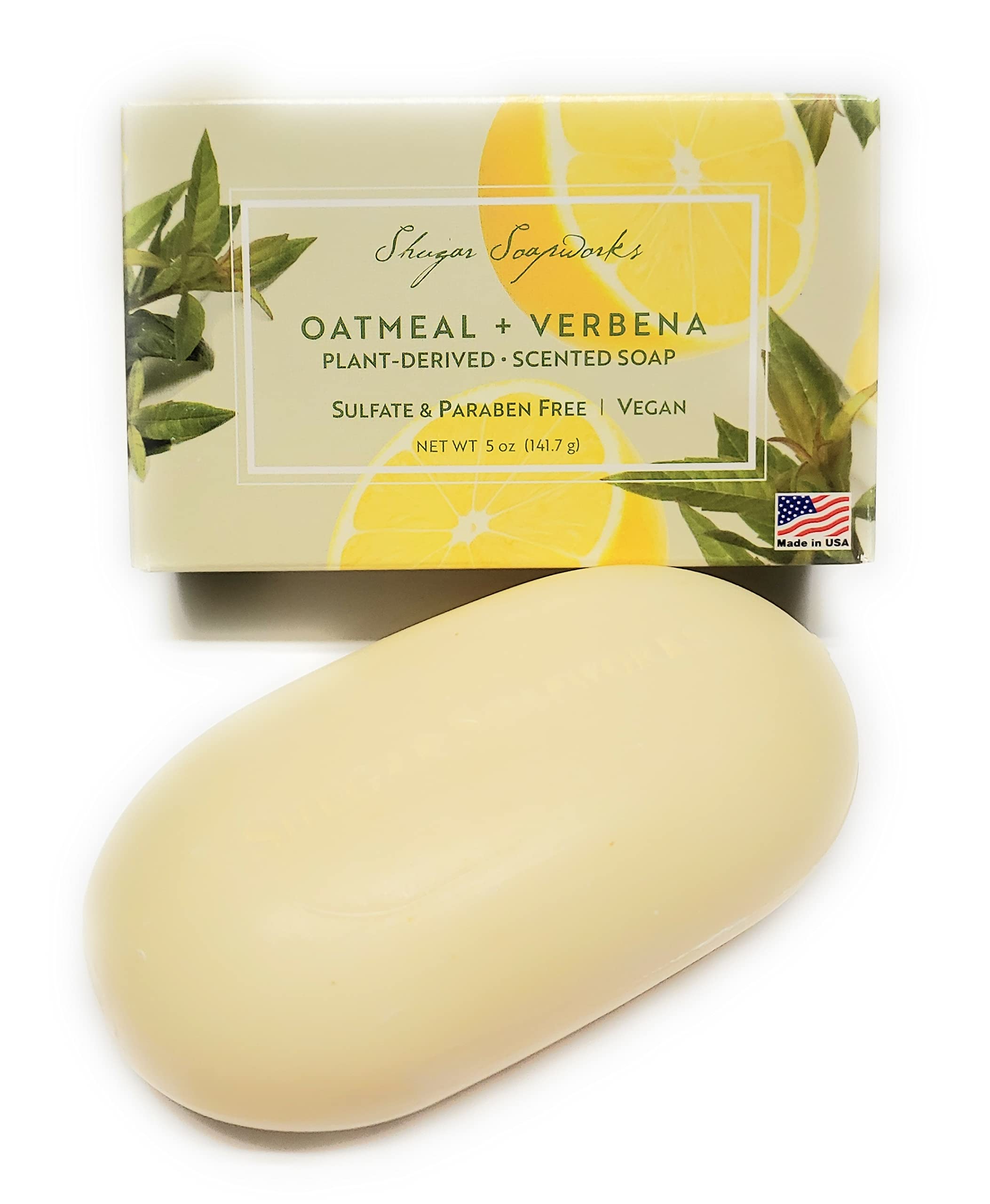 Shugar Soapworks Oatmeal And Verbena Soap 5 Ounce Beauty Bar