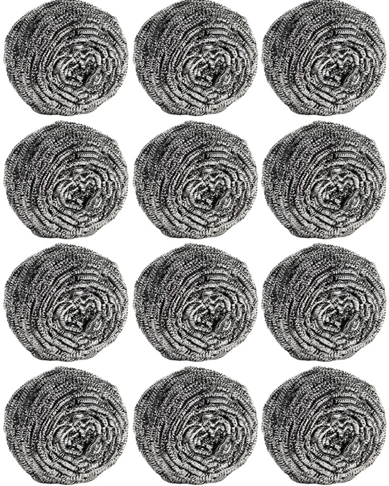 12 Pack Stainless Steel Scourers by Scrub It Steel Wool Scrubber Pad Used  for Dishes, Pots