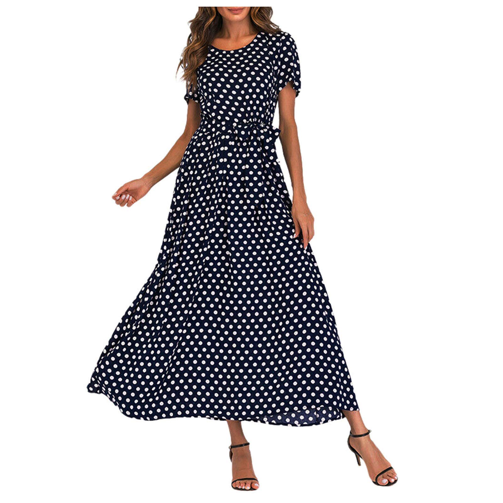 Dresses for Women 2022 Summer Casual Sleeveless Sundresses Floral Print  Pleated Beach Plus Size Dress