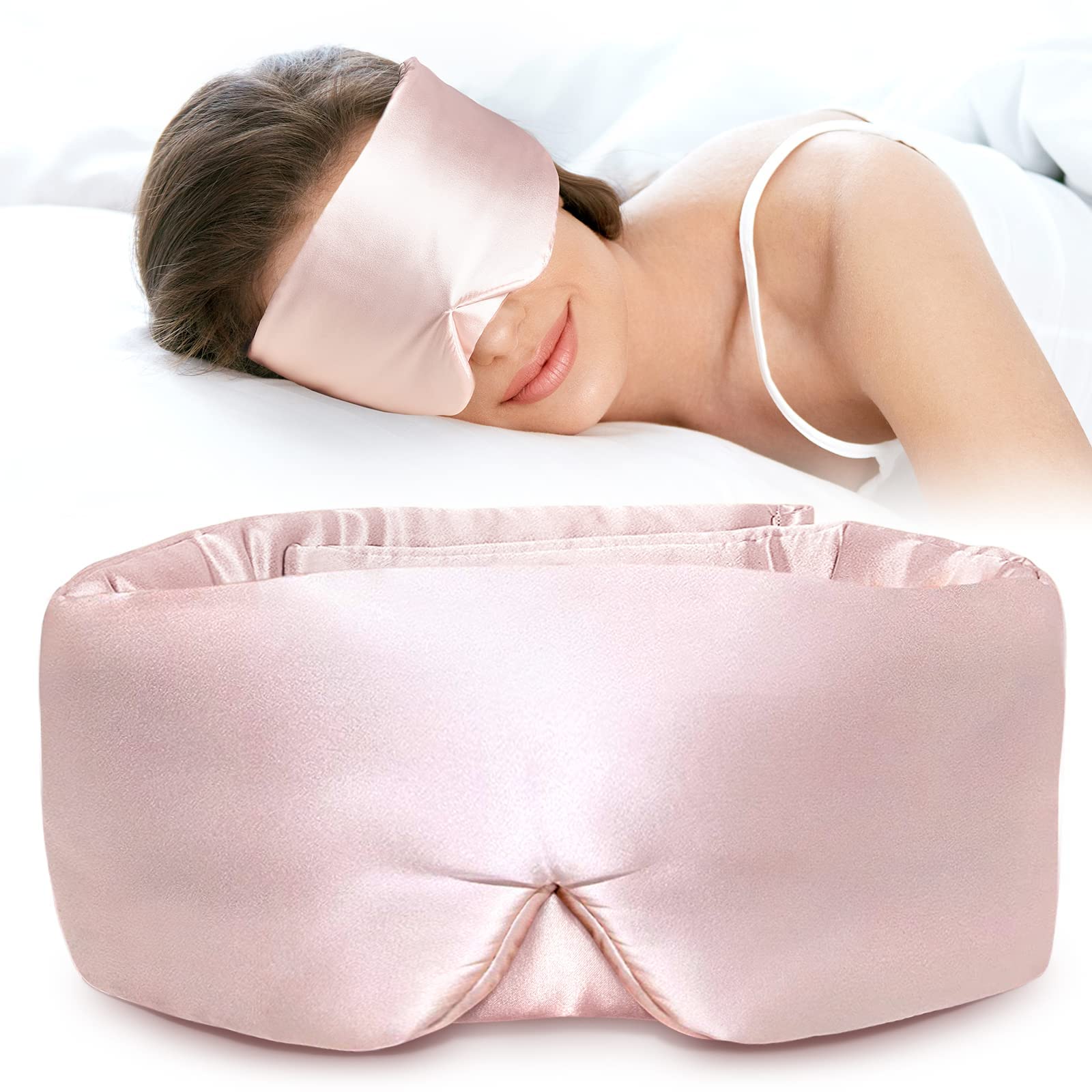 LitBear Silk Sleep Mask for Side Sleeper Eye Mask Sleeping for Women Men  100% 22