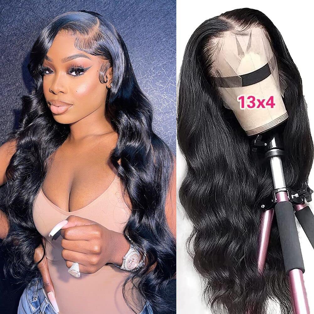 26 Inch Body Wave Frontal Wigs Human Hair HD Lace Front Wigs Human