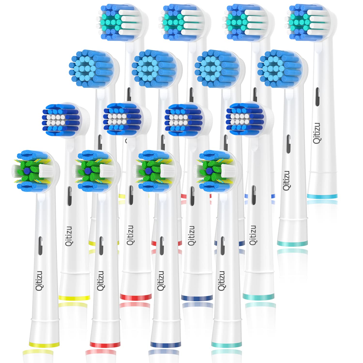 Replacement Heads Compatible with Braun Oral b Electric Toothbrush Brush  Heads for Pro Smart Genius 16 Pack White