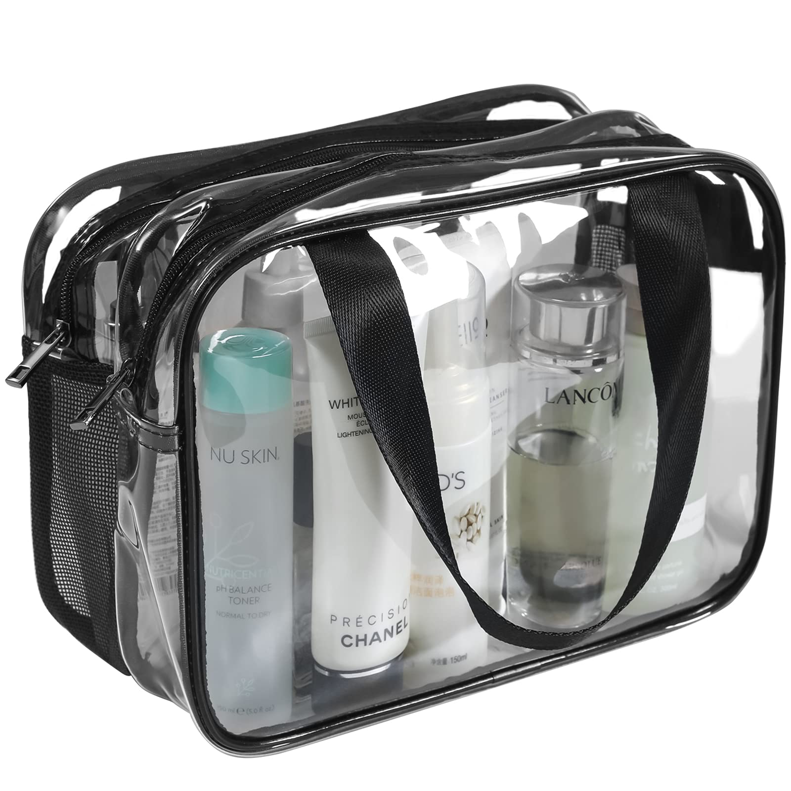 Clear Makeup Bag Multipurpose with Zipper Toiletry Bag for Business Personal