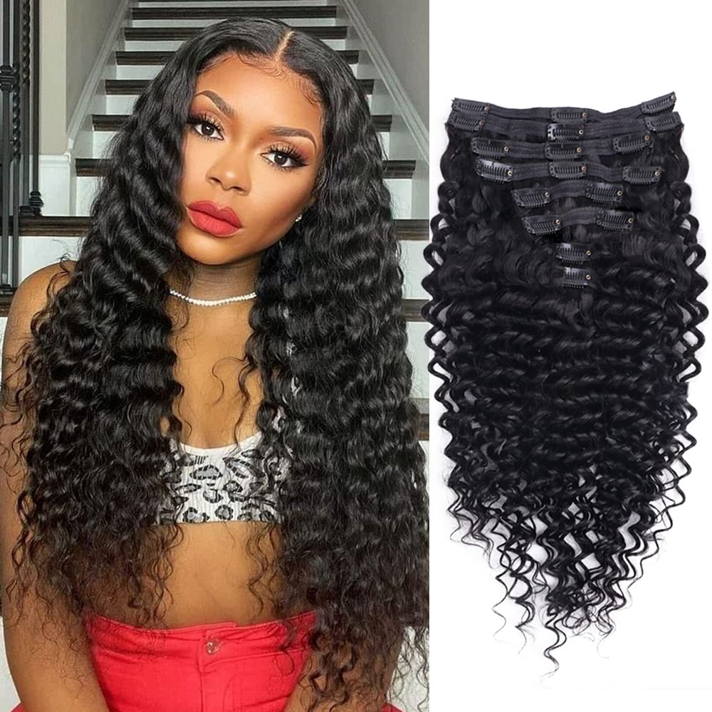 Human hair clearance extensions 20 inch