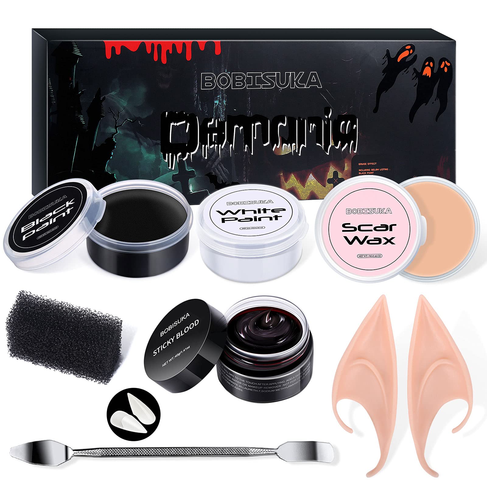 Scars Wax Special Effects Makeup Kit, Halloween Fake Blood, Face