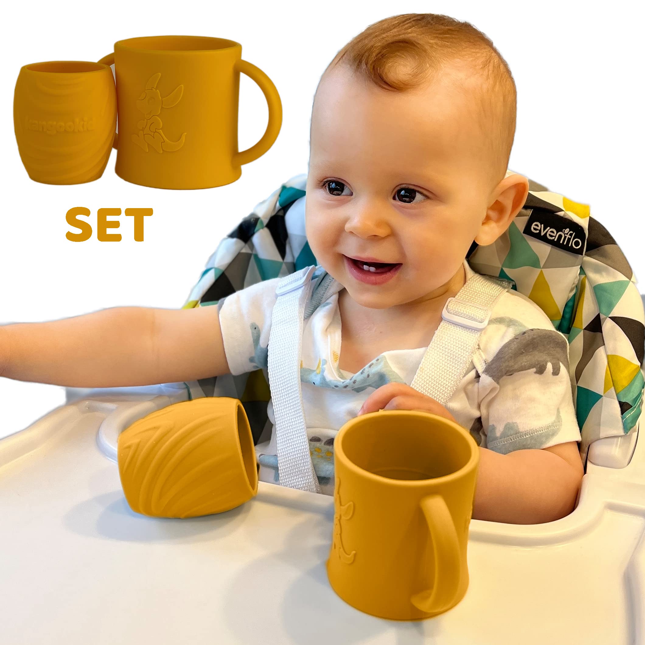 Silicone Baby Cup - Toddler Training Cup - Open Cup for Baby Led