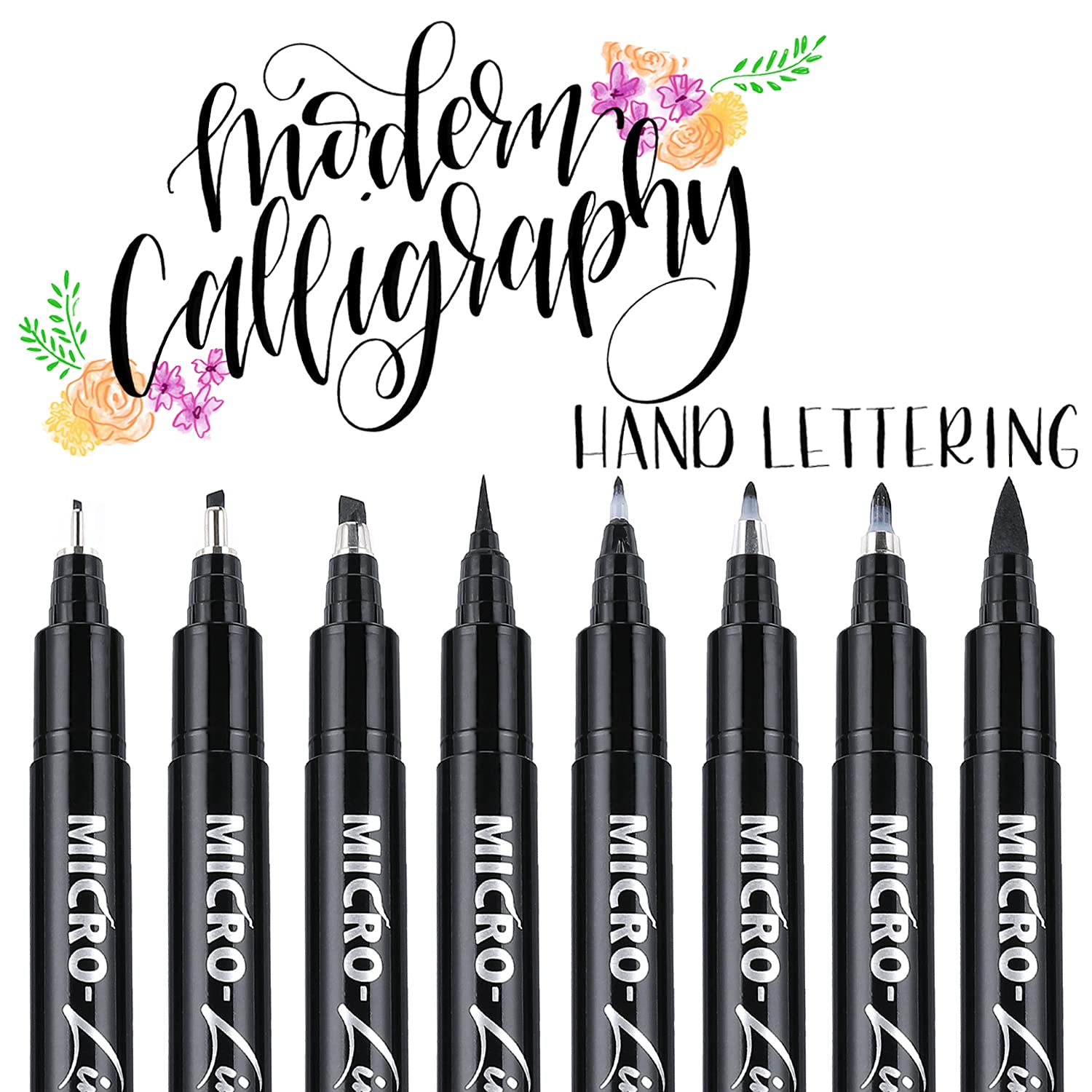 Calligraphy Pen Hand Lettering Pens Brush Black Ink Writing Drawing Art  Marker
