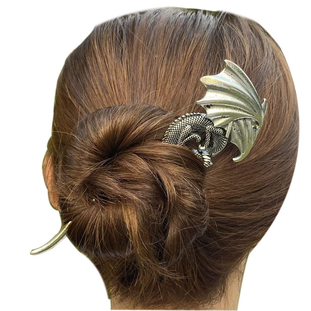 Viking Celtic Dragon Hairpins Clips- Norse Celtic Knot Hair Accessories  Hair Slide Hair Barrettes Irish Hair Decor for Long Hair Jewelry Braids  Hair