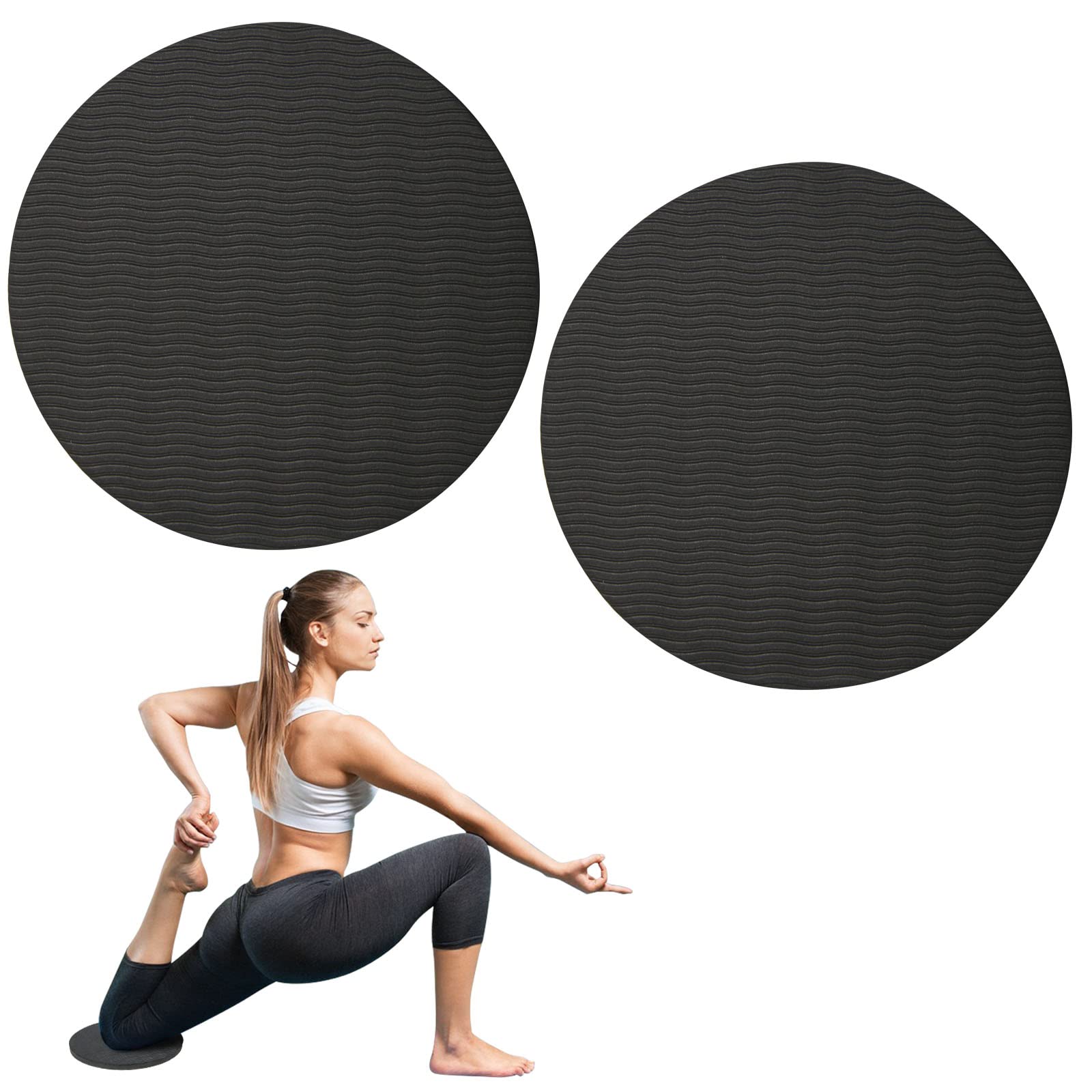 2 Pack Yoga Mat Knee Pad Cushion Fitness Support Pilates
