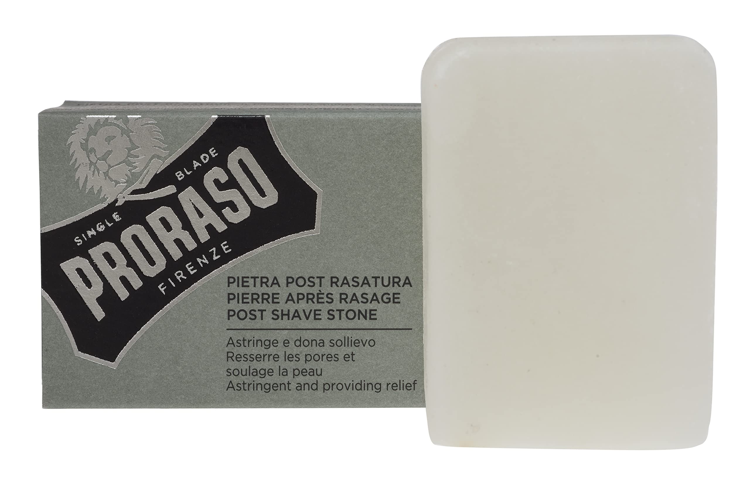  Proraso Post-Shave Stone, Natural Alum Block, 1 Count