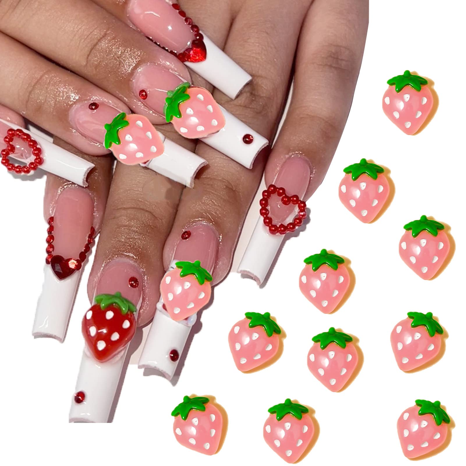 Sweet Summer Strawberries | Strawberry nail art, Fruit nail art, Fruit nail  designs