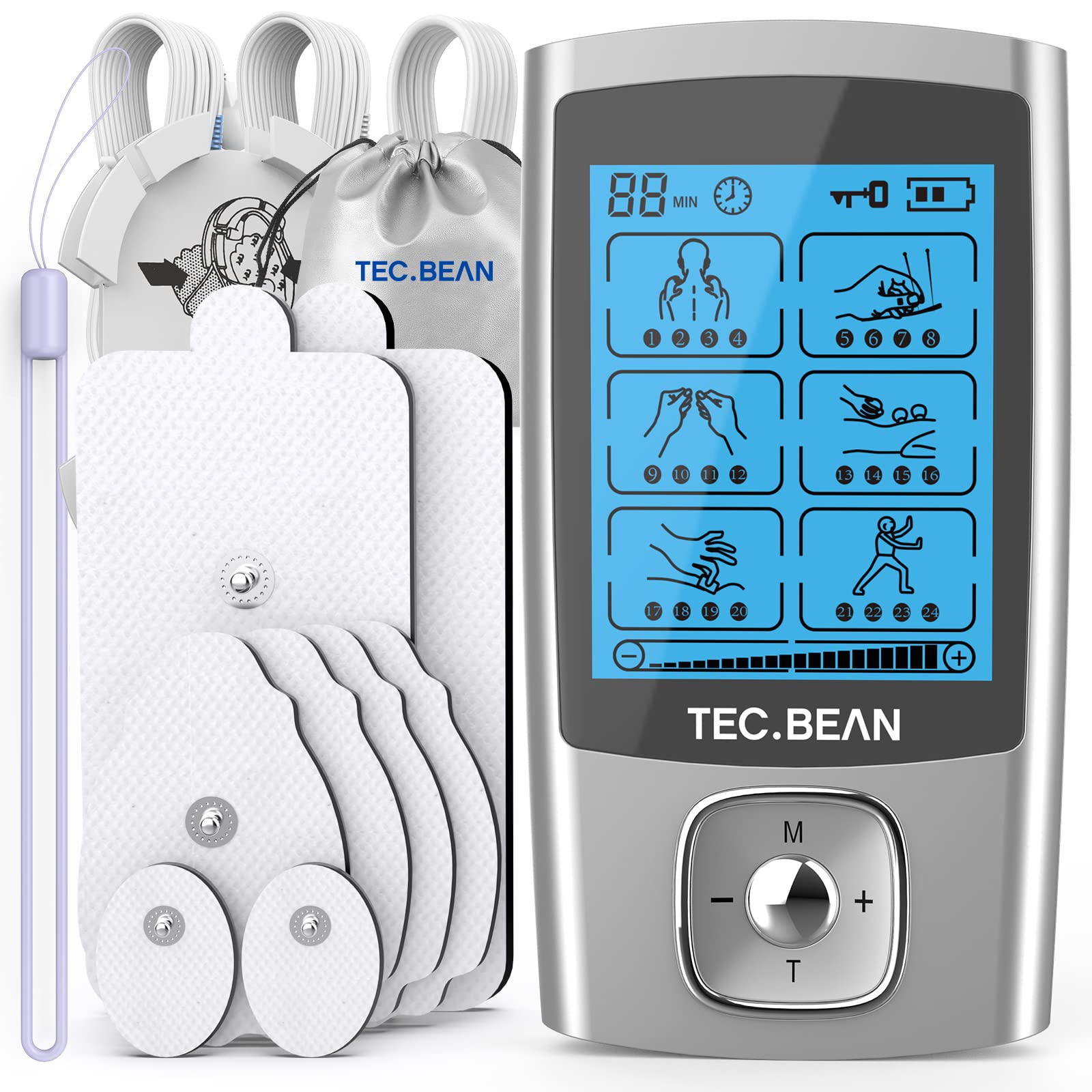 Tech Care Tens Unit Pulse Massager Muscle Stimulator for Pain Relief Therapy
