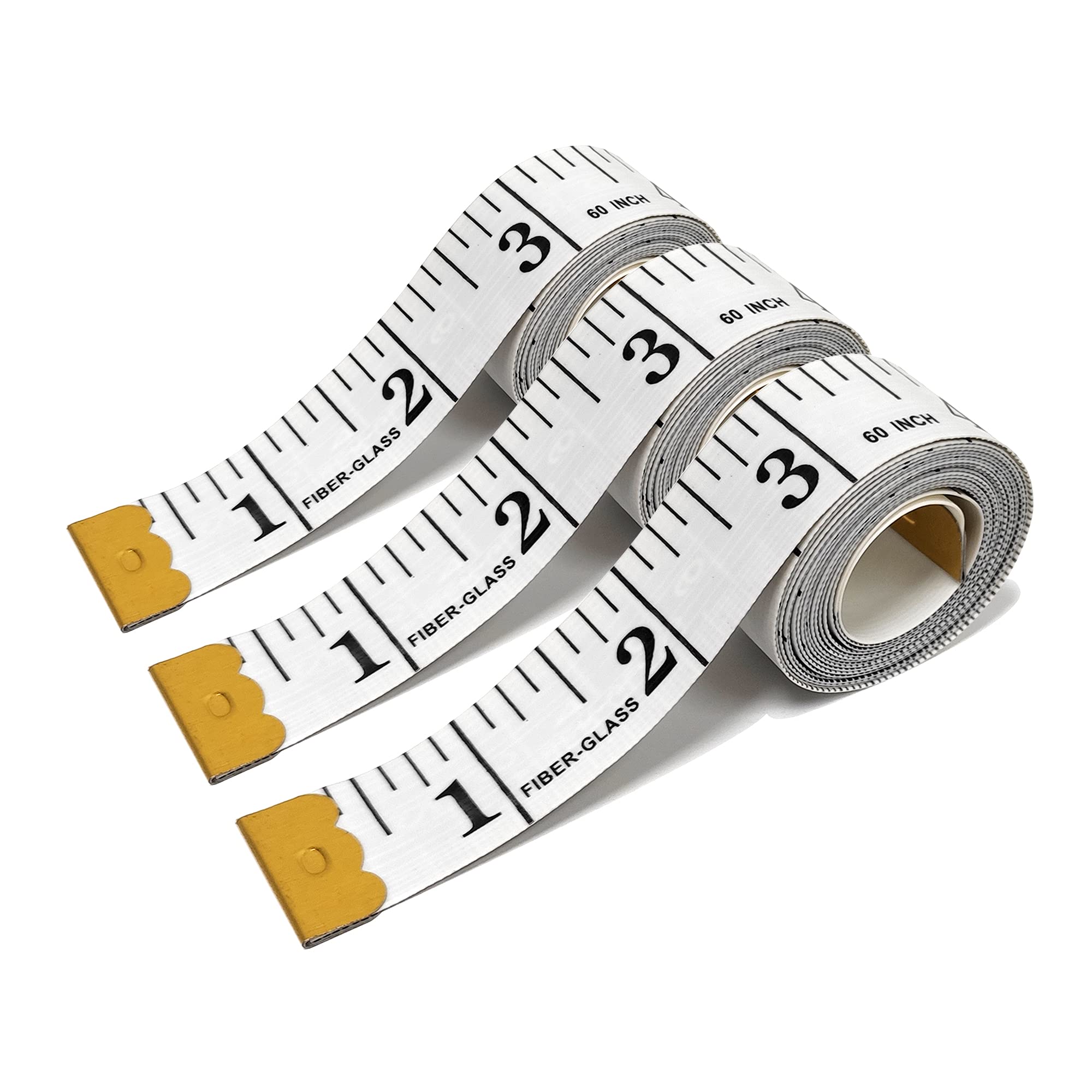 CrafJet White Soft Tape Measure for Body Measurements, Sewing, Tailoring,  Crafting, and Weight Loss - Featuring Versatile & Durable (2 pcs) - 60 INCH