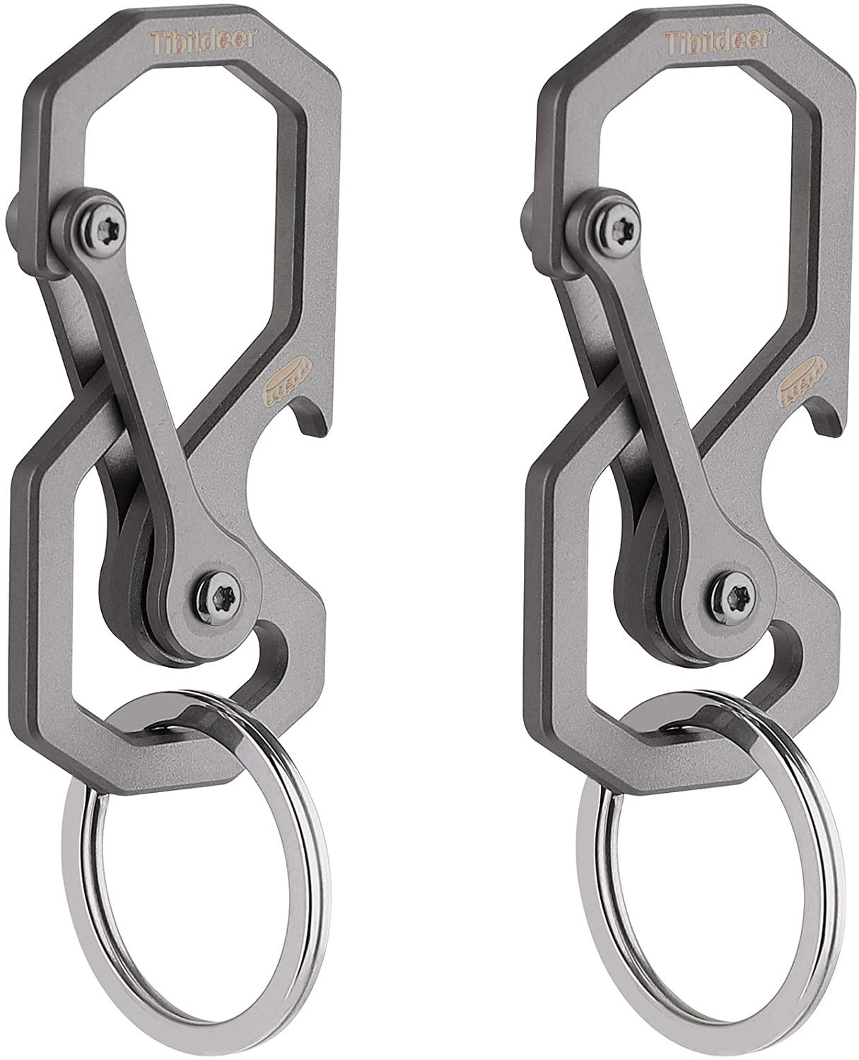 Tibitdeer Titanium Key Chain, Multifunctional