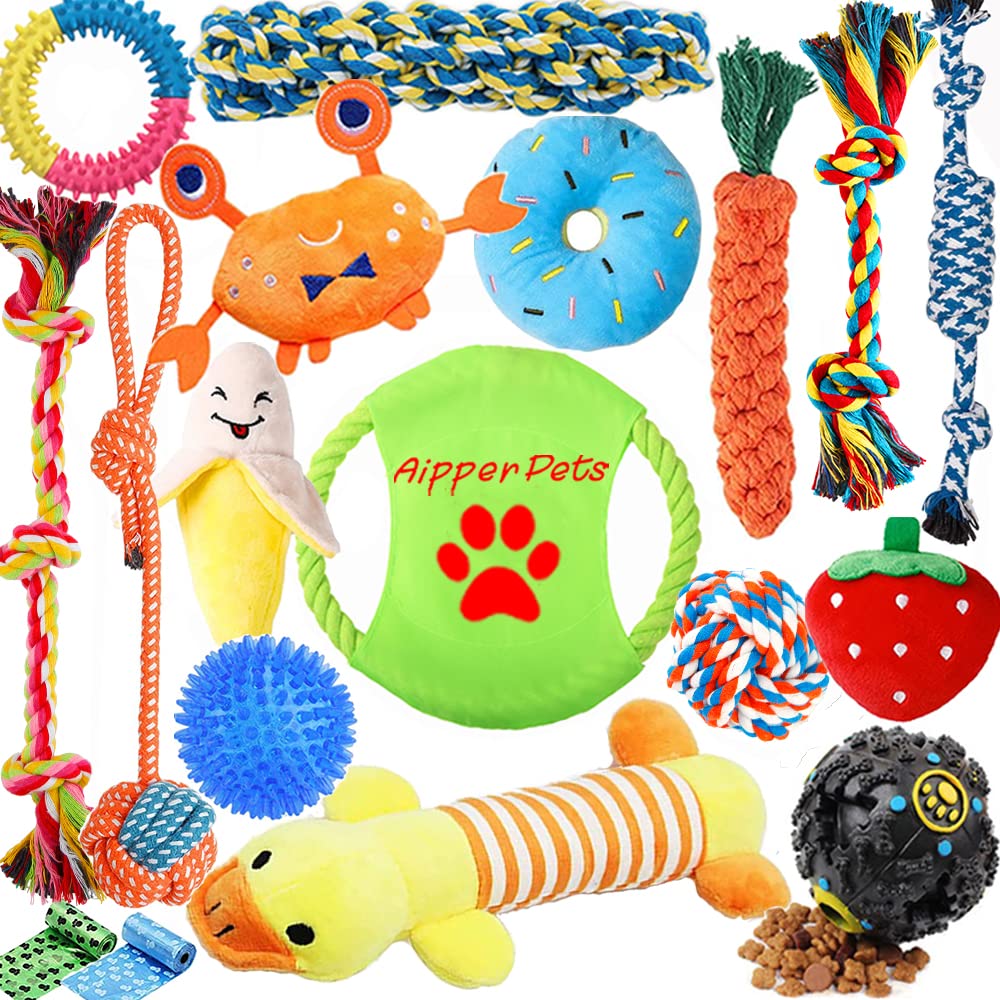 Dog Chew Toys, Dogs Training Treats Teething Rope Toys with