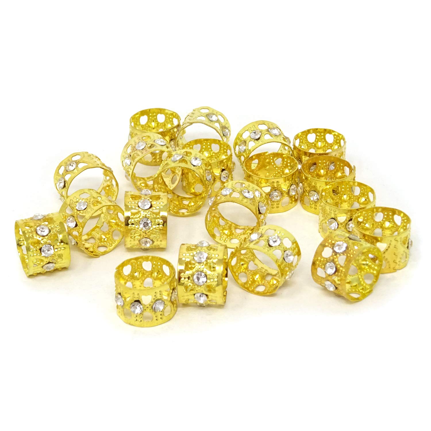 Beads Hair Rings Gold Hair Decorations Hair Braid Hair Cuffs