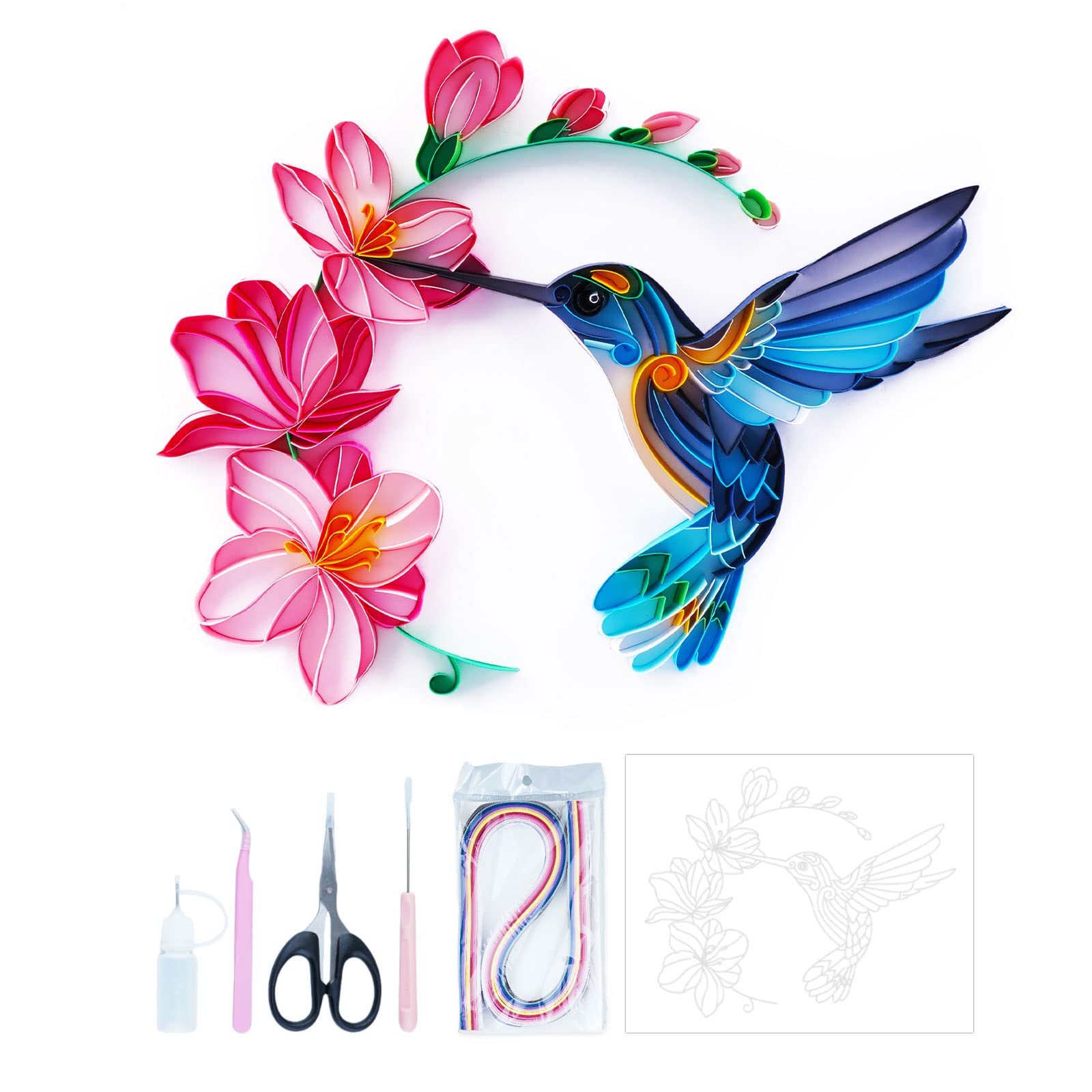 Hummingbird Paint-by-Number Kit | Crafting/DIY | Craft & DIY Kits for Adults | DIY Gifts | Hummingbird Gifts