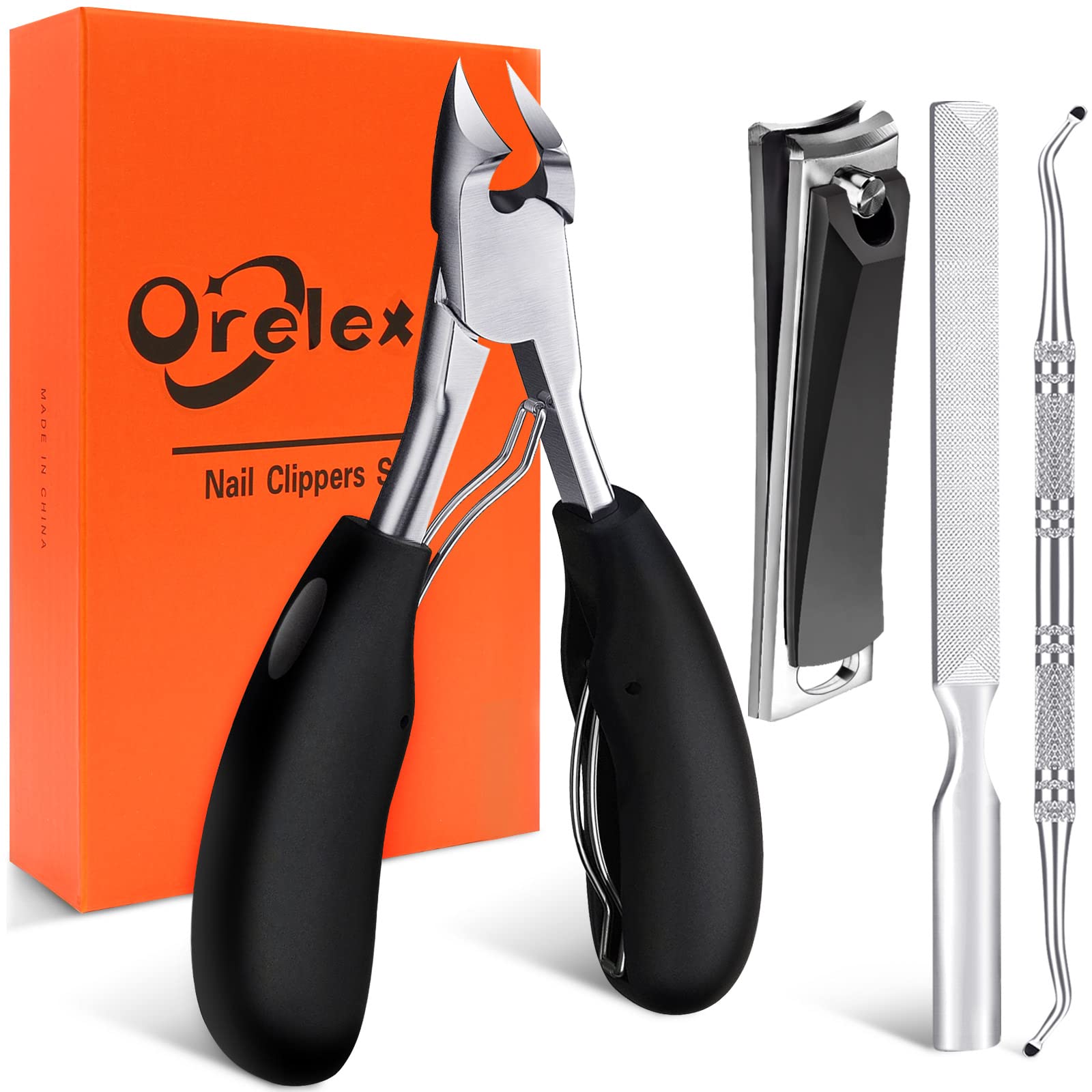 Professional Podiatrist Toenail Clippers for Thick & Ingrown Nails, Super  Sharp Curved Blade Grooming Tool for Men & Seniors