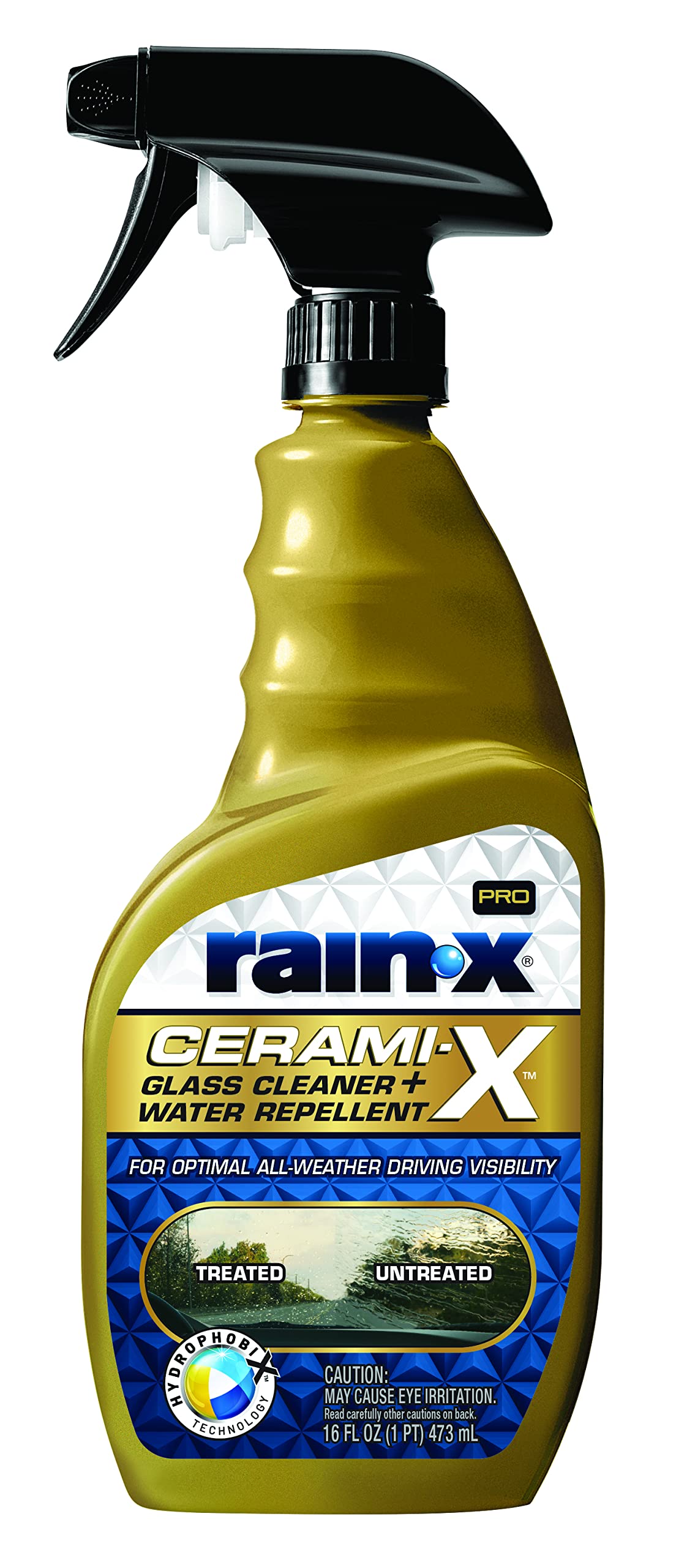Rain-X 630178 Cerami-X Glass Cleaner + Water Repellent, 16oz