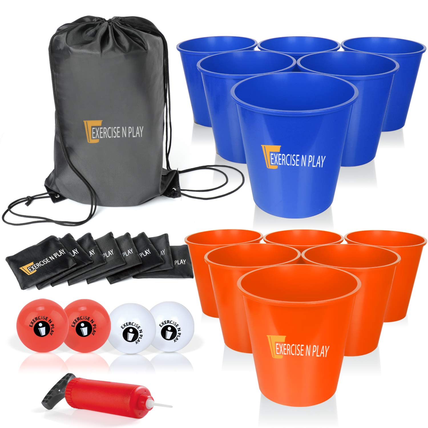 TUAHOO Giant Yard Pong Outdoor Games for Adults & Family Yard Tossing Game  with Buckets and Balls for Tailgate, BBQ, Beach, Camping, Pool, Lawn,  Backyard - Yahoo Shopping