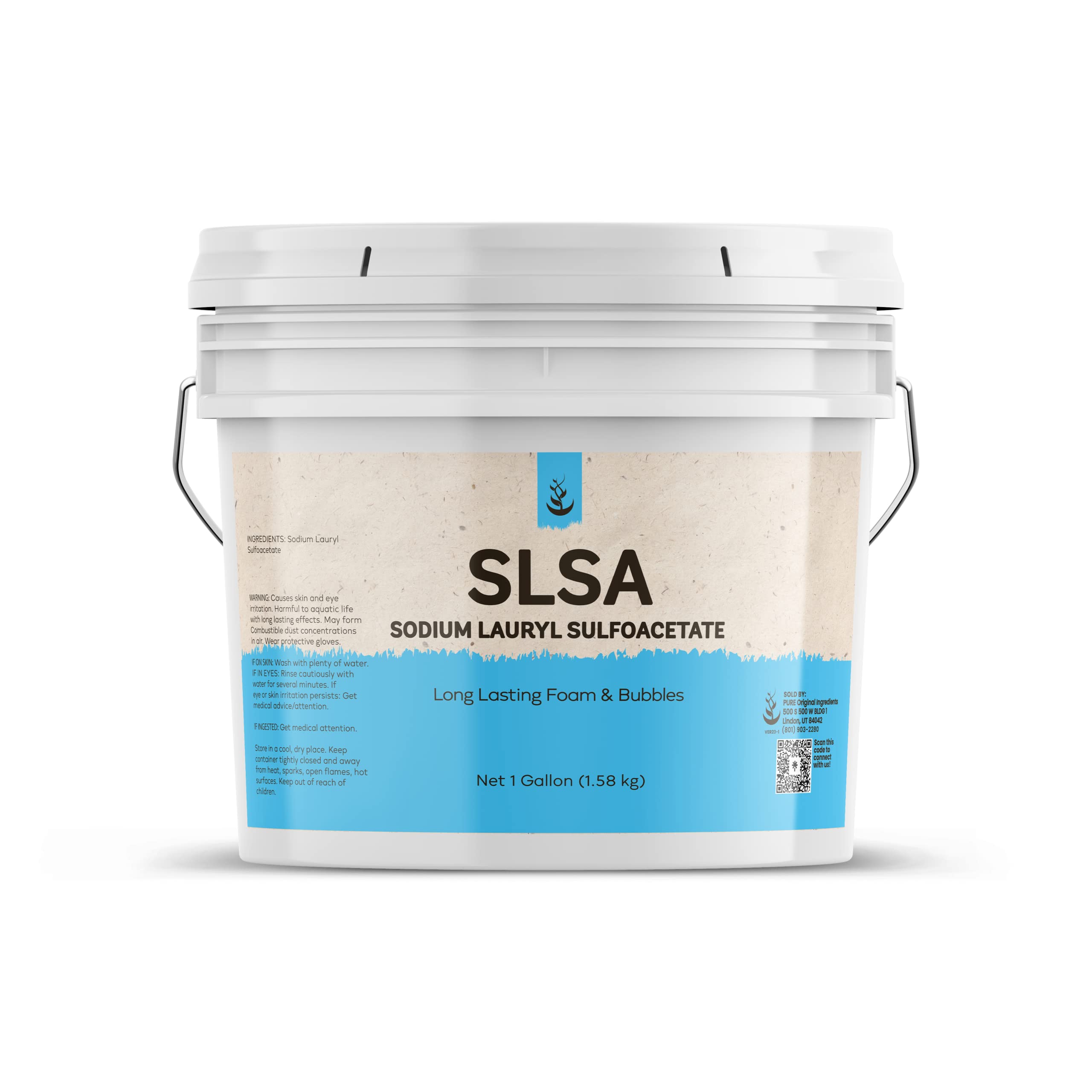 Pure Sodium Lauryl Sulfoacetate SLSA, Long Lasting Foam & Bubbles, Ideal  Bath Bomb Additive, Surfactant & Latherer