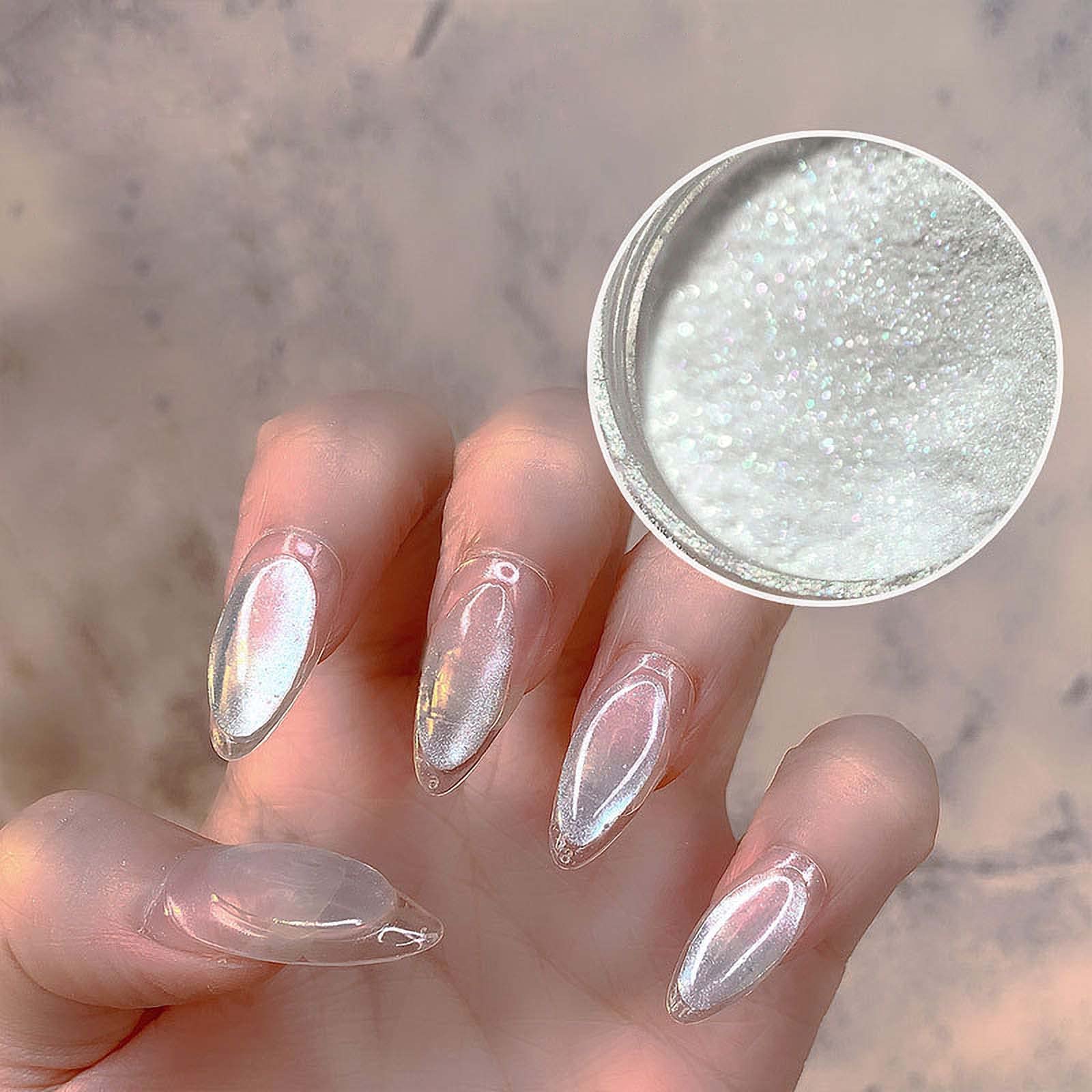 20pcs Best Quality Artificial Short Almond Transparent Full Nails