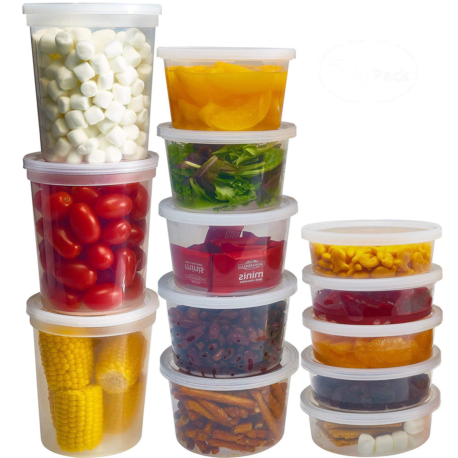 24 Pack Airtight Food Storage Container Set - BPA Free Clear