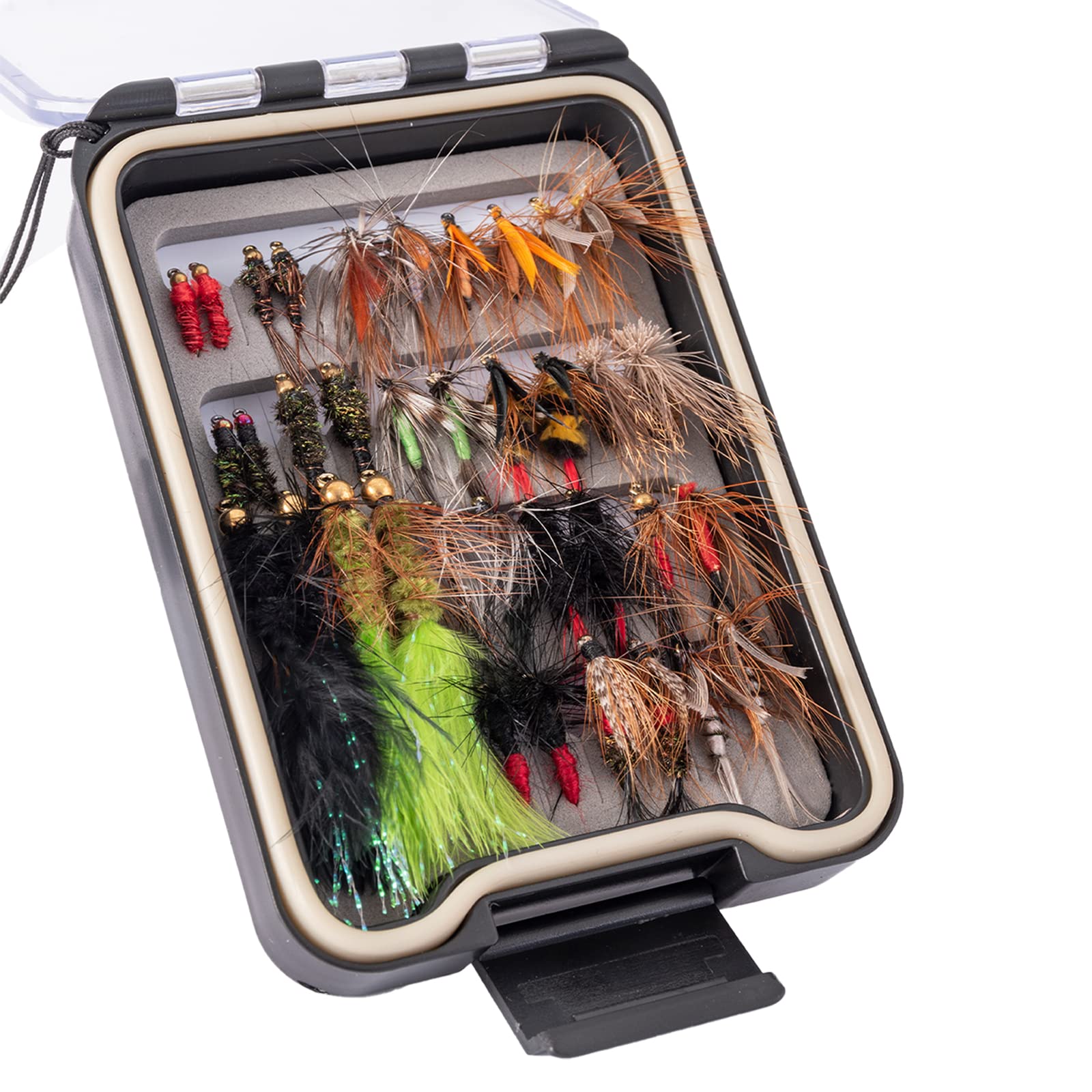 184Pcs Assorted Fishing Fly Case Set Wet Dry Nymph Fly Fishing