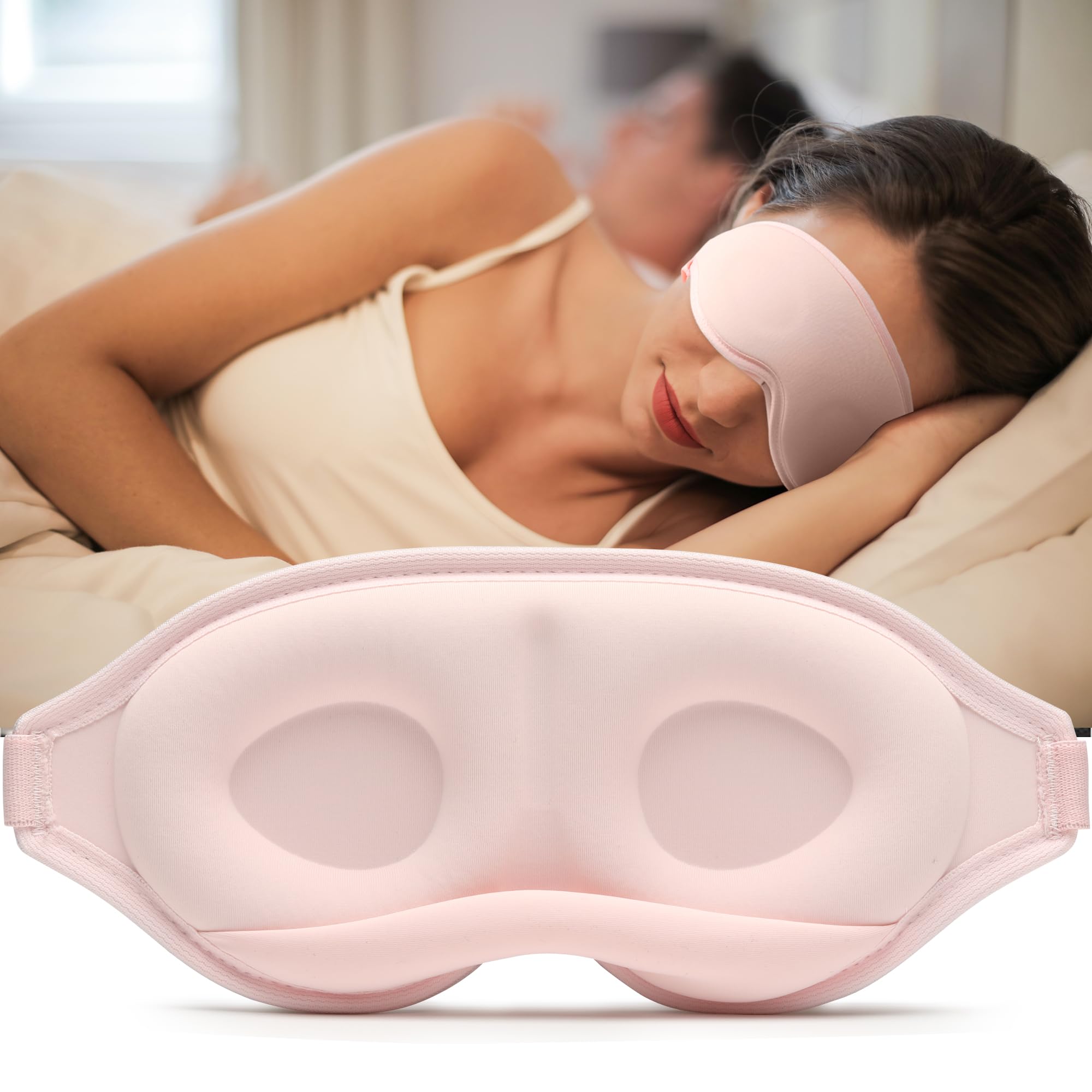 Sleep Eye Mask for Men Women, 3D Contoured Cup Sleeping Eye Mask