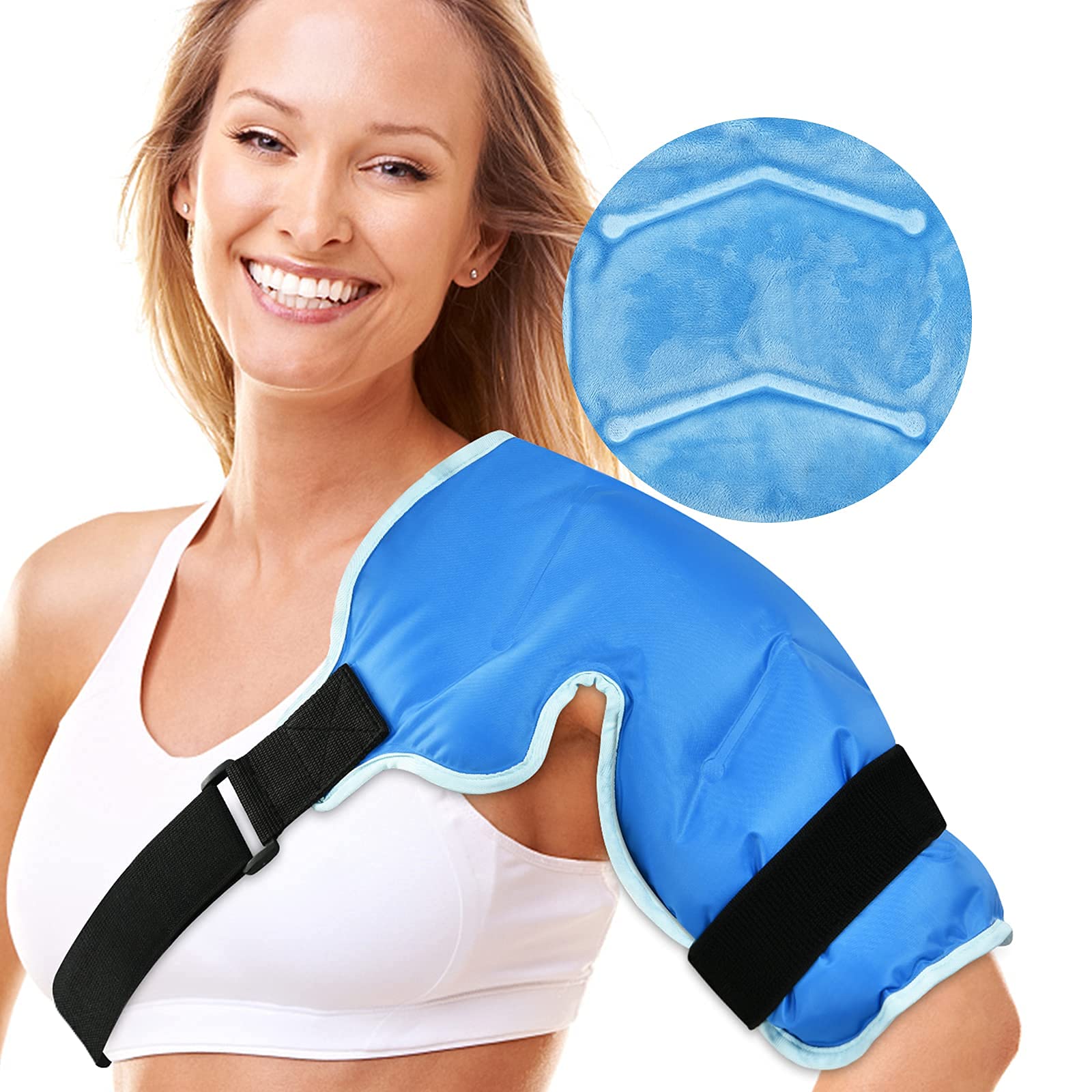 Shoulder Ice Pack for Rotator Cuff Cold Therapy Reusable Gel Wrap for