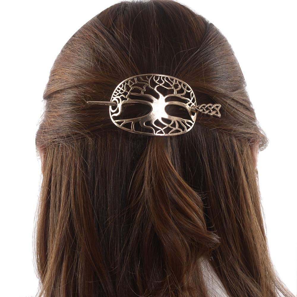 Viking Celtic Hair Clips Hairpin-Wiccan Tree of Life Hair Clip Men Hair  Sticks Hairpin for Long Hair Slide Irish Hair Accessories Celtic Knot Hair  Pin