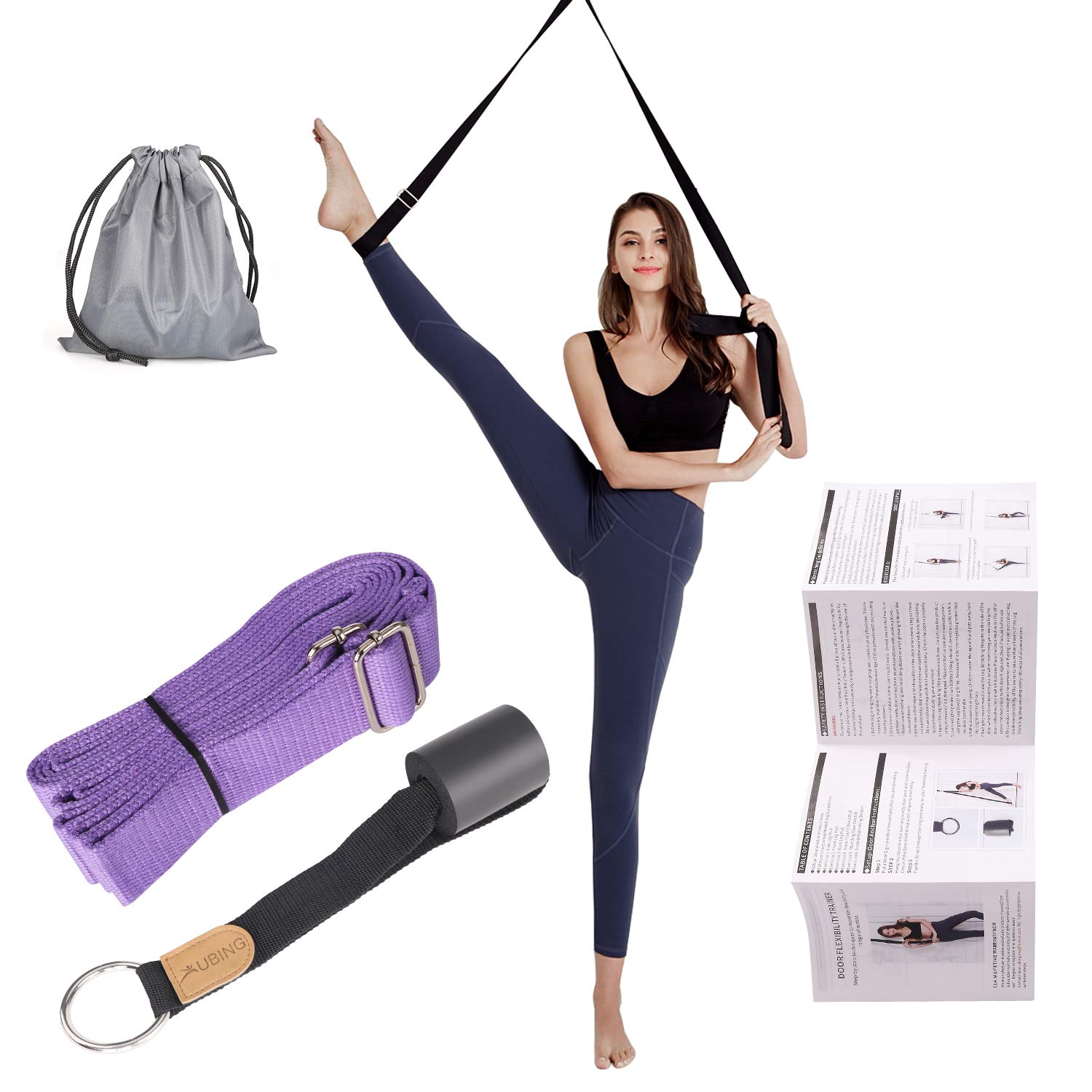 Yoga Flexibility Stretching Leg Stretcher Strap for Ballet Cheer Dance  Gymnastics Trainer Yoga Flexibility Leg Stretch belt