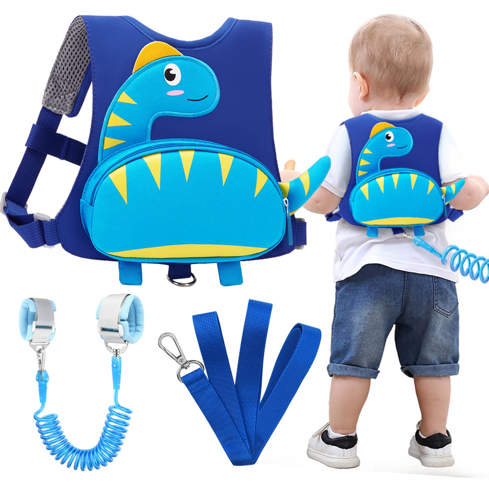 Accmor Toddler Harness Backpack Leash, Cute Dinosaur Backpacks