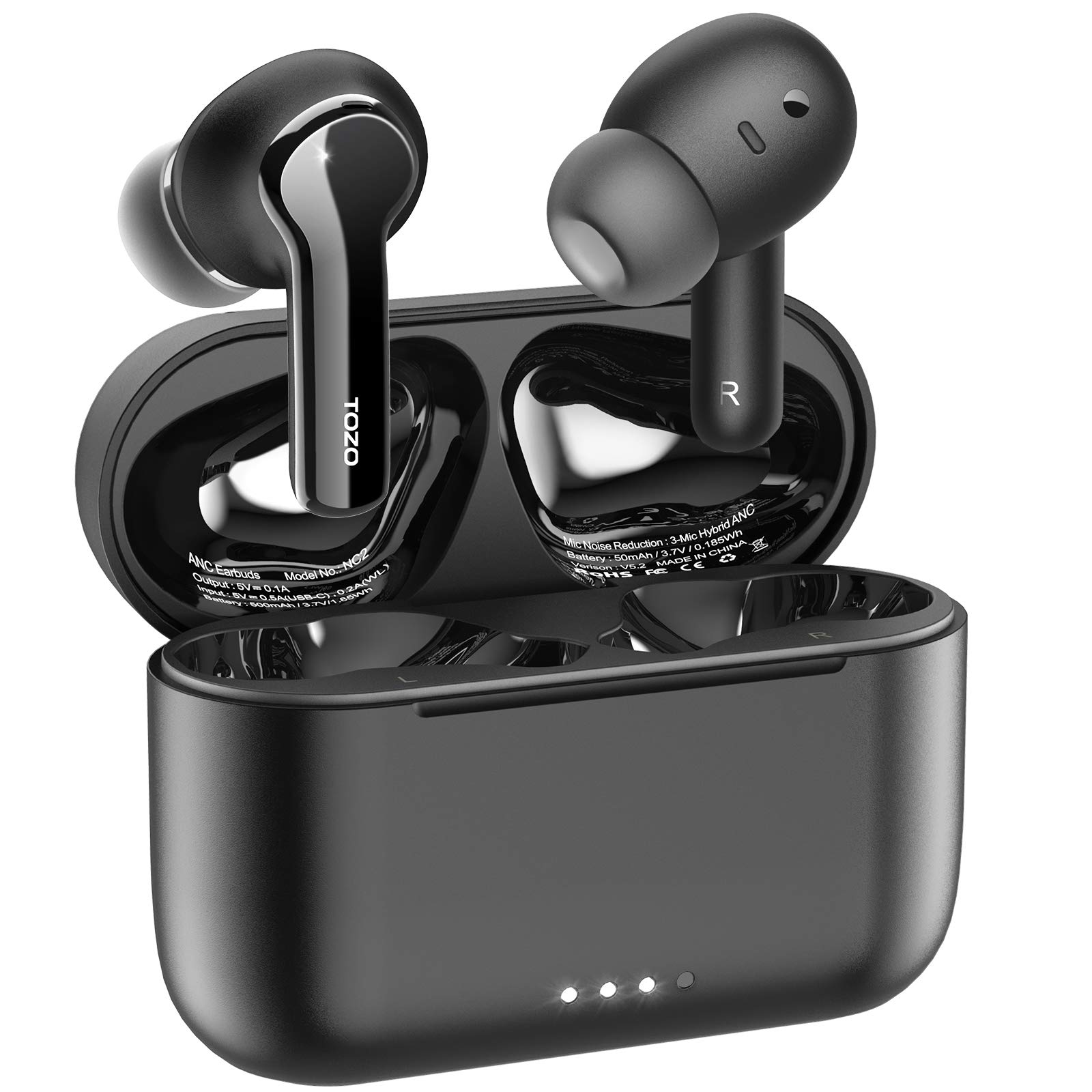 TOZO NC2 Hybrid Active Noise Cancelling Wireless Earbuds in Ear